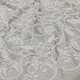 Ivory Paisley Floral Guipure Lace — featuring Guipure motifs, 140cm wide