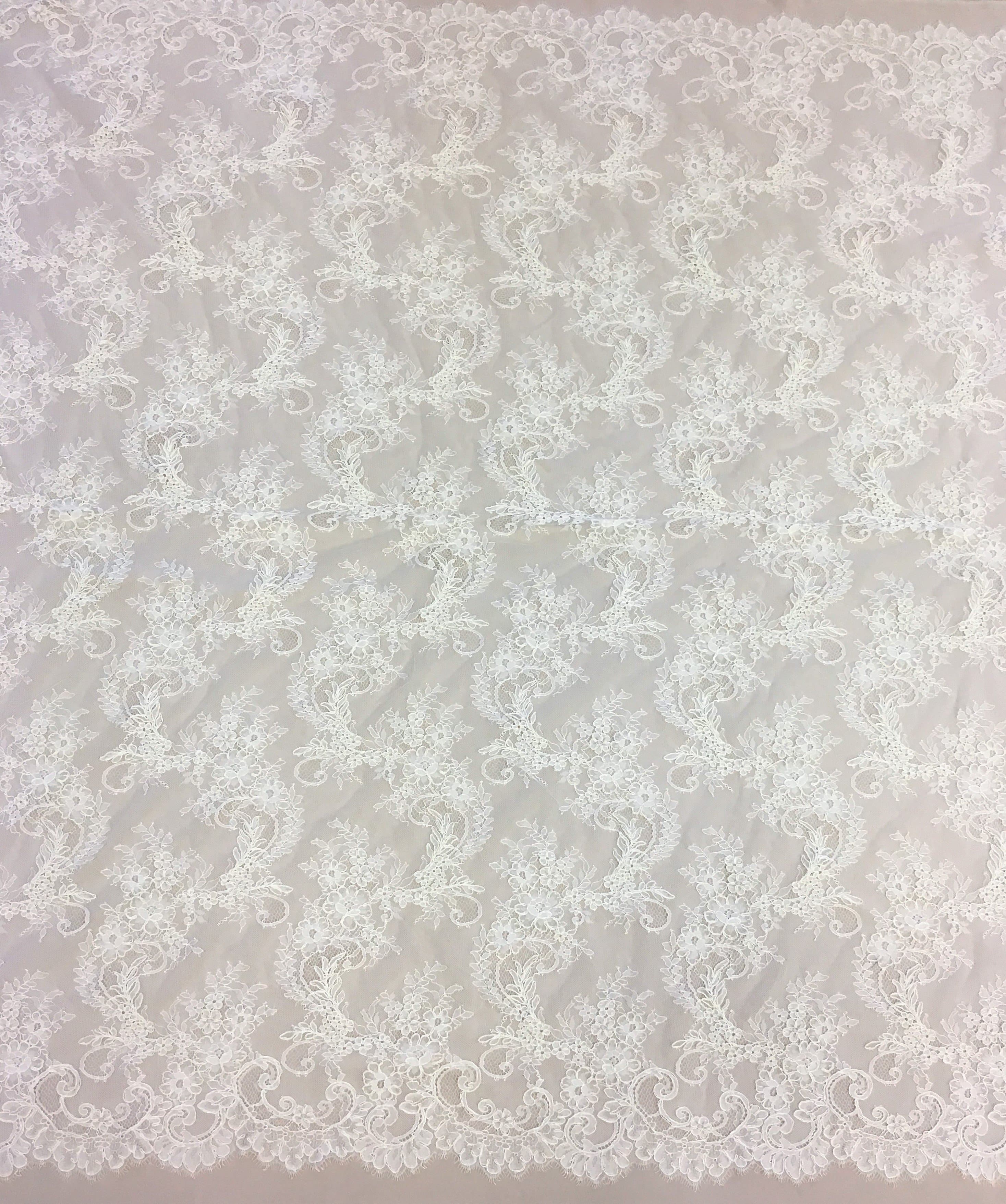 Remnant Fine corded lace (1524) Ivory