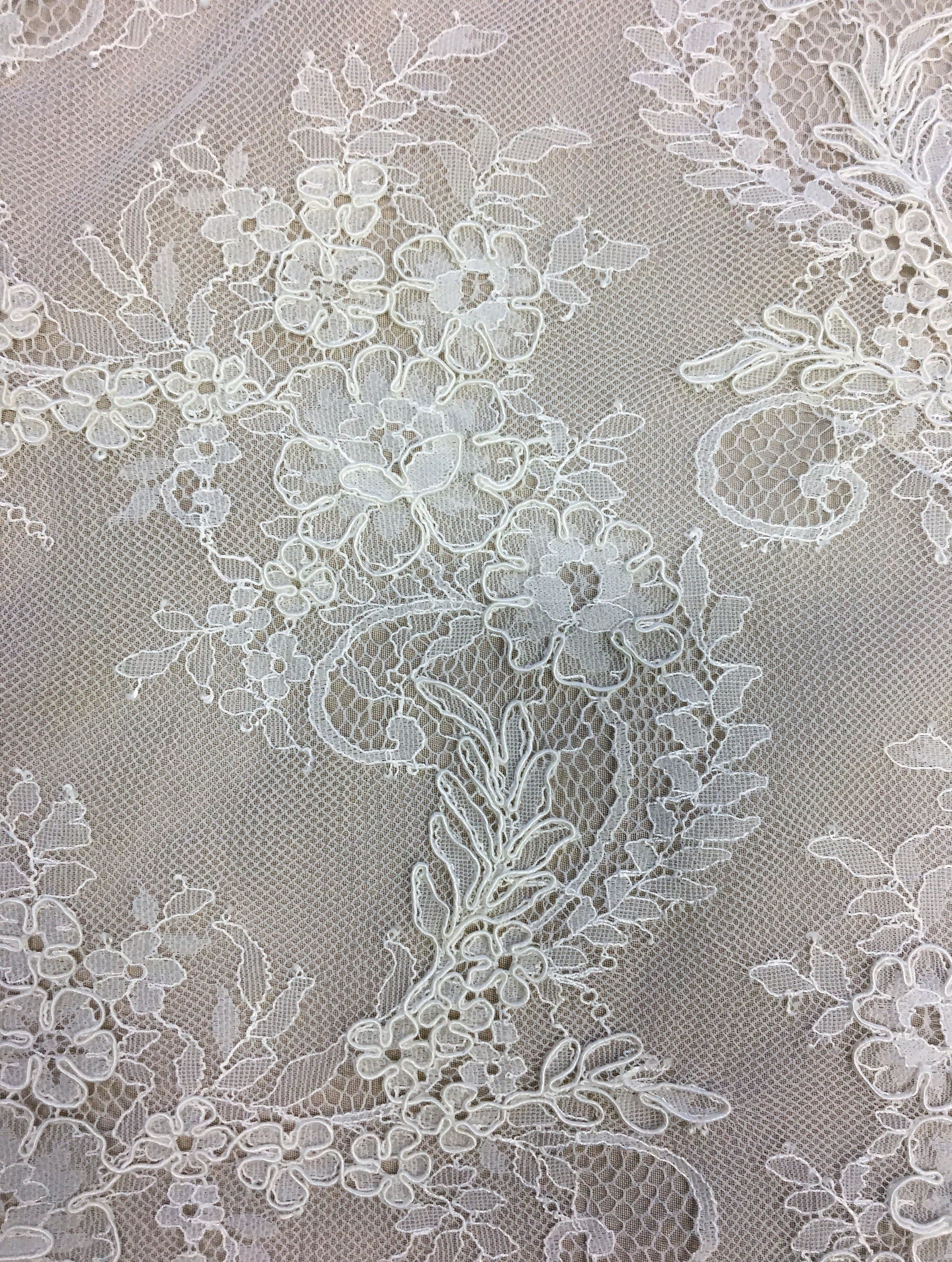 Remnant Fine corded lace (1524) Ivory