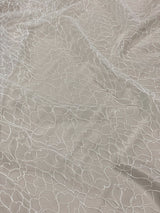Ivory Fine Floral Lace — featuring floral motifs and an abstract design, in nylon, 150cm wide