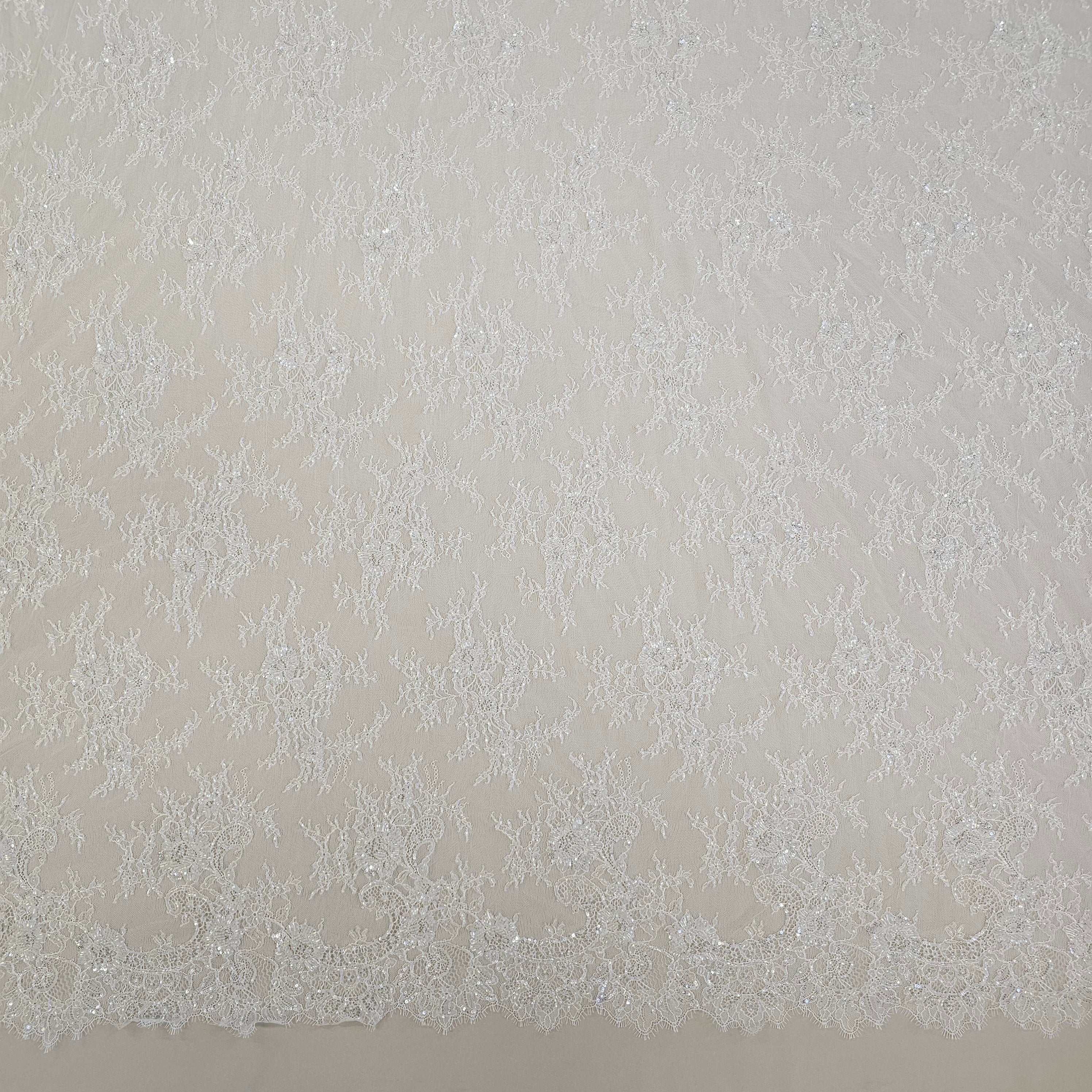 Signature Beaded fine lace (1650bd) Ivory