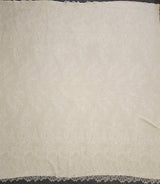 Ivory Fine Floral Lace — featuring scalloped edges, eyelash detail and floral motifs, in nylon, 130cm wide