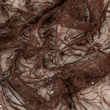 Sequined Floral Corded Lace (1683BD) - Chocolate
