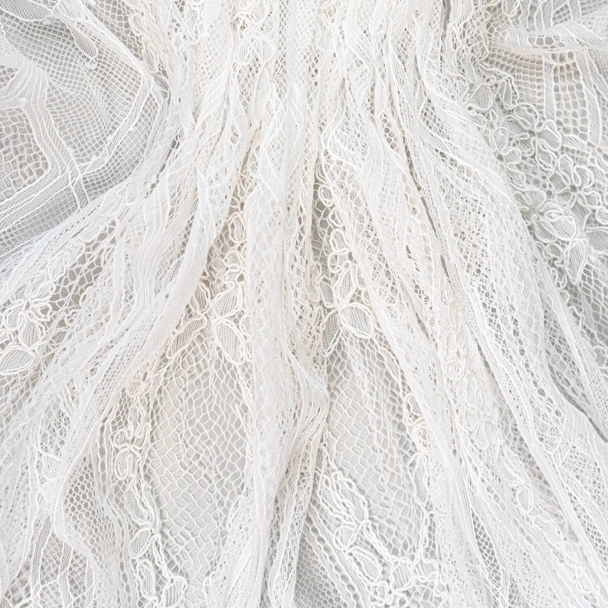 Ornate Floral Corded Lace (1685) - Ivory