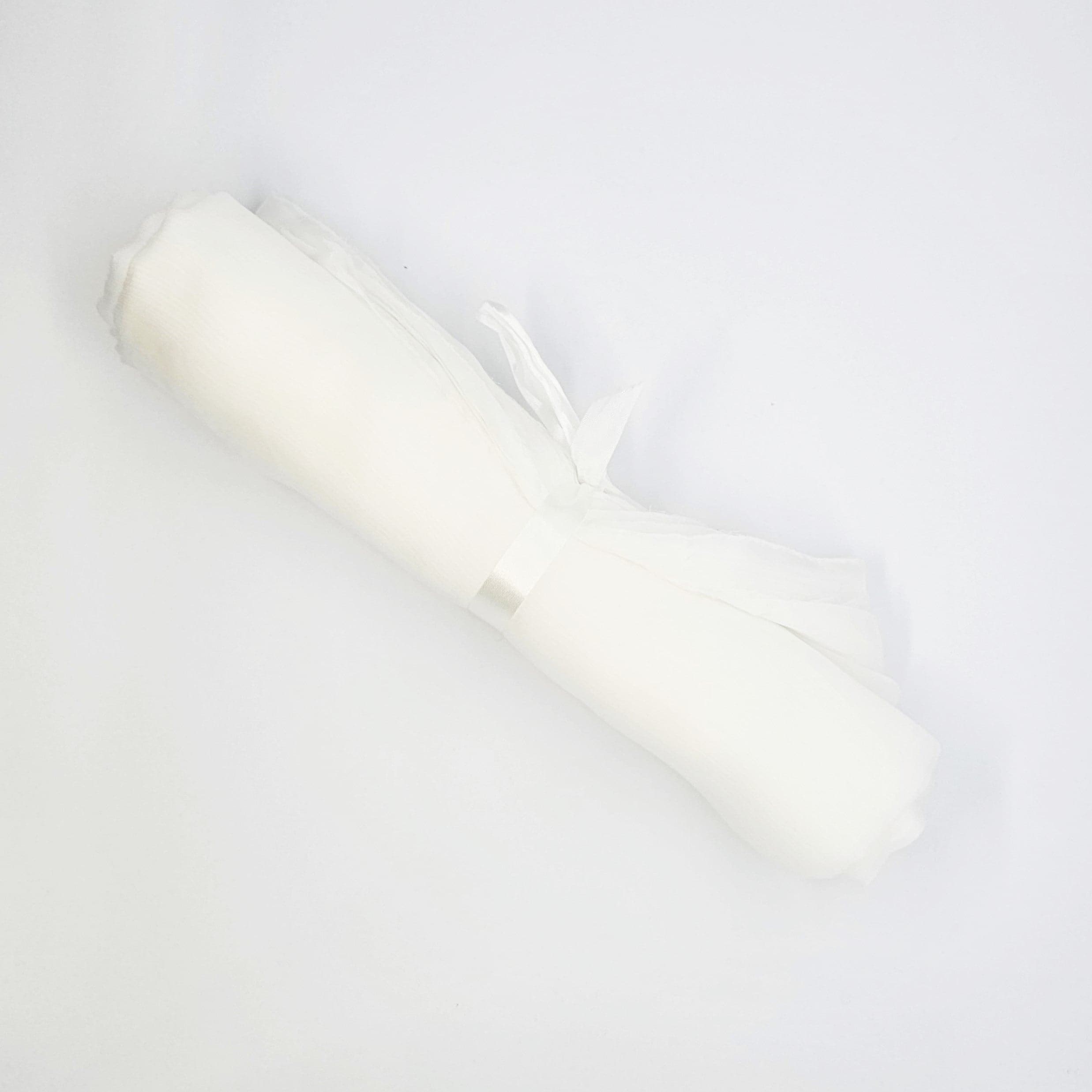 Remnant Crinkle Chiffon - Ivory