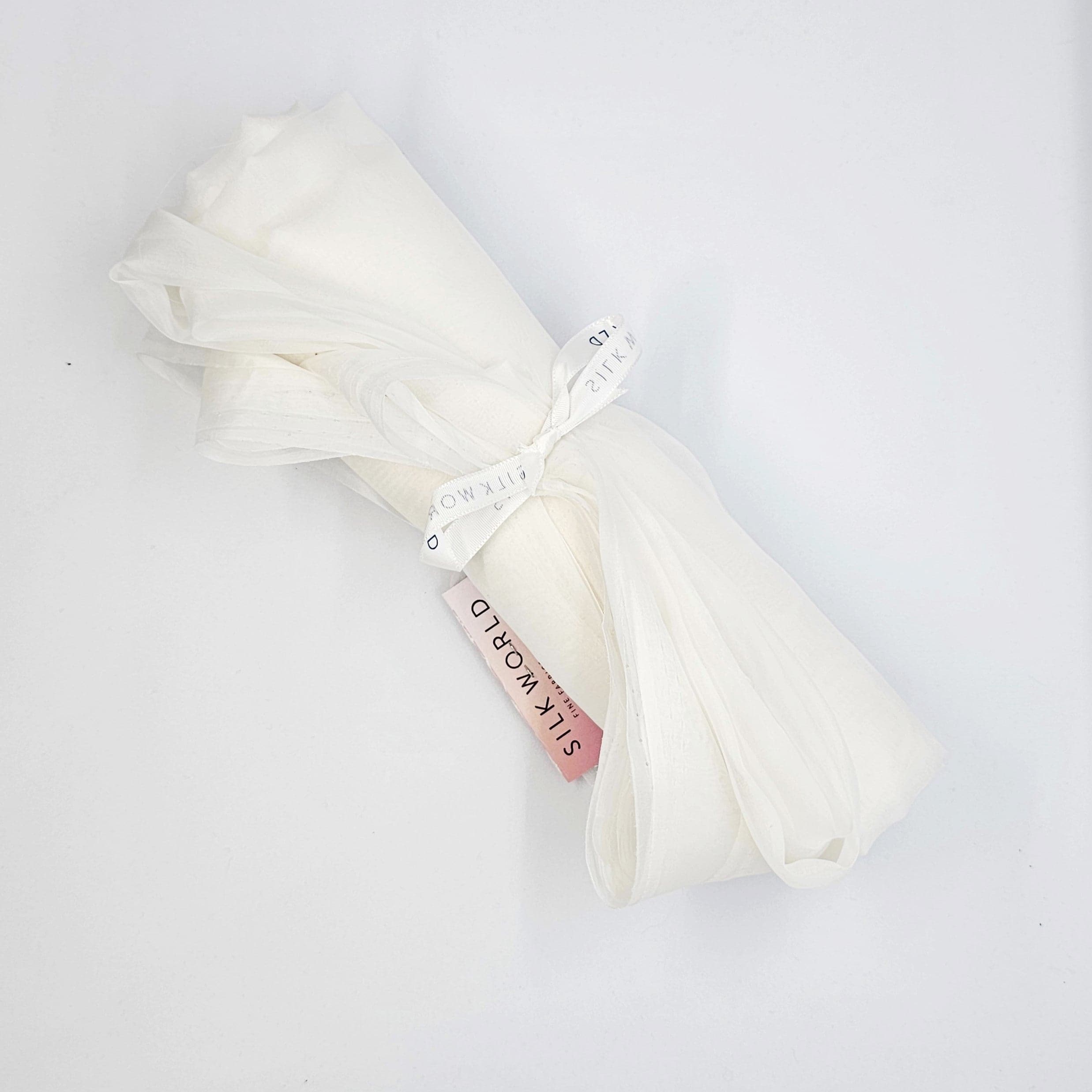 Remnant Silk Organza - White