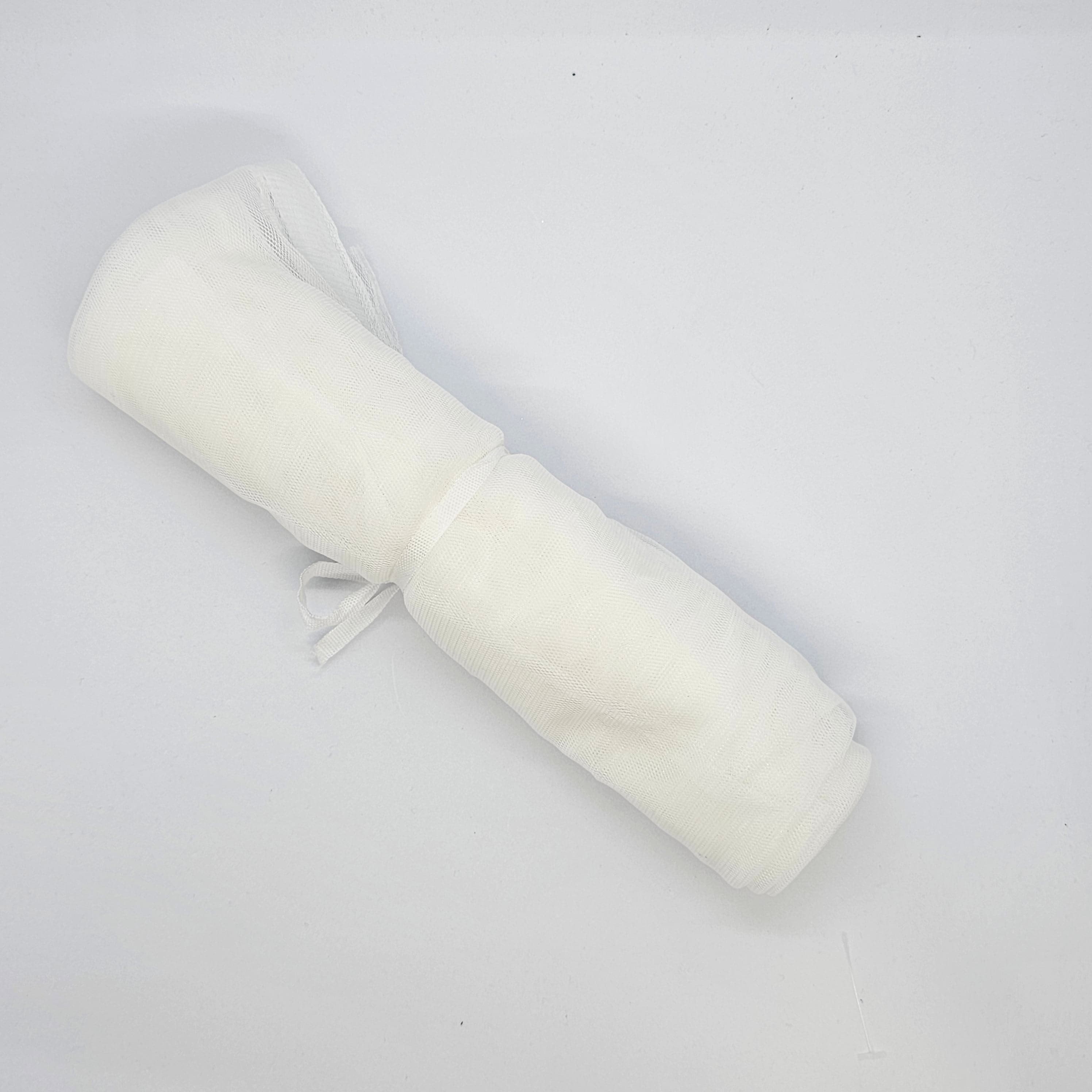 Ivory Polyester Tulle — lightweight and soft, 100% polyester, 150cm wide
