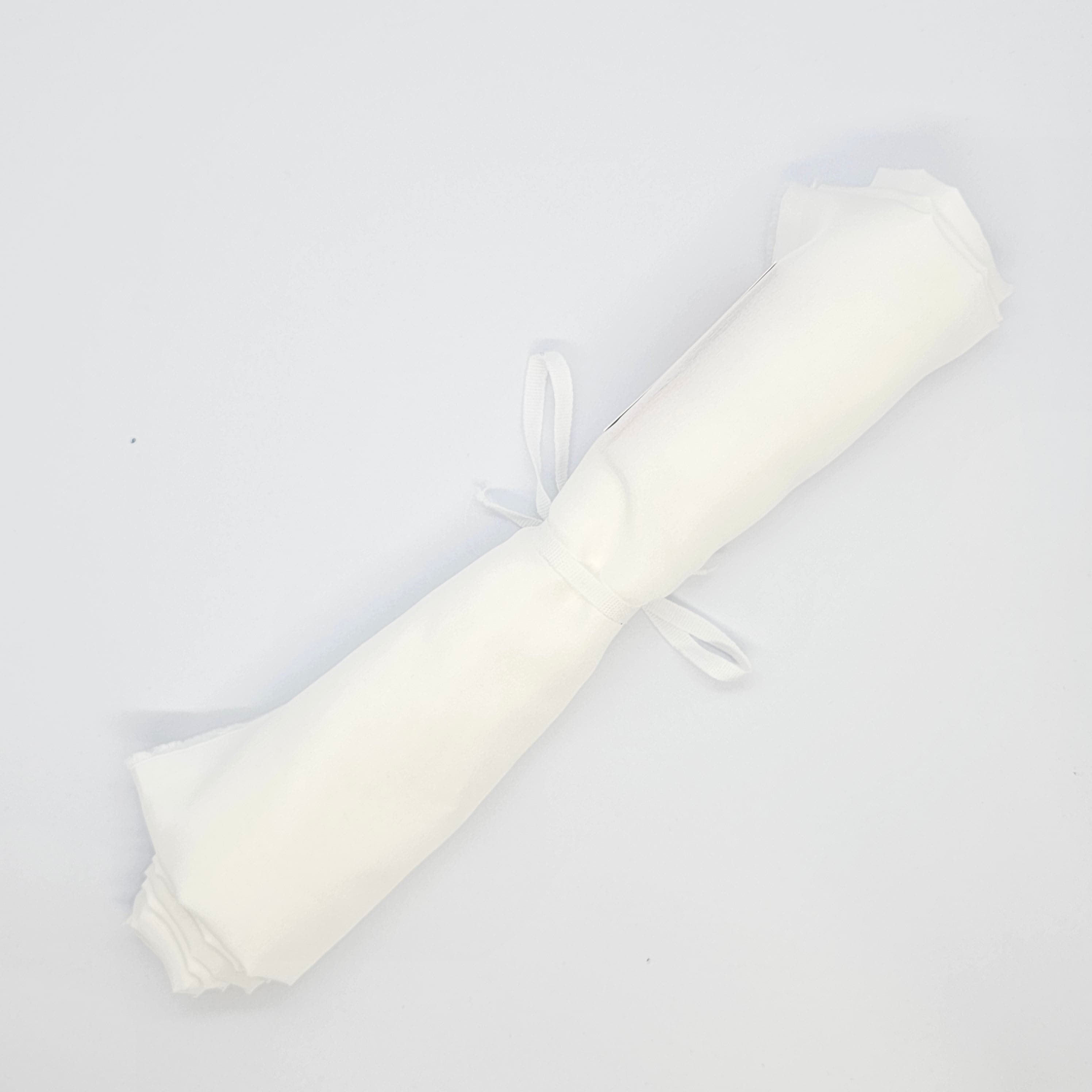 White Satin Chiffon — lightweight and sheer with a fluid, airy drape and a smooth satin luster finish, 100% mulberry silk, 137cm wide