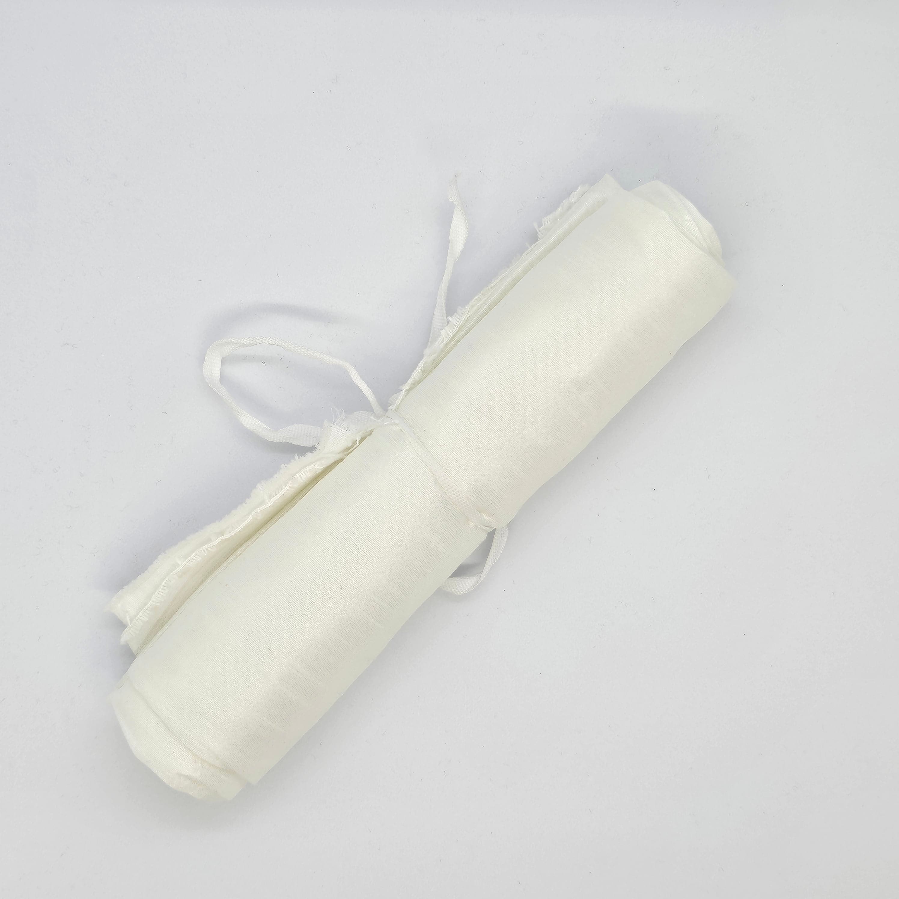 Ivory Silk Dupion — mid-weight and crisp with a lightly slubbed texture, 100% silk, 150cm wide