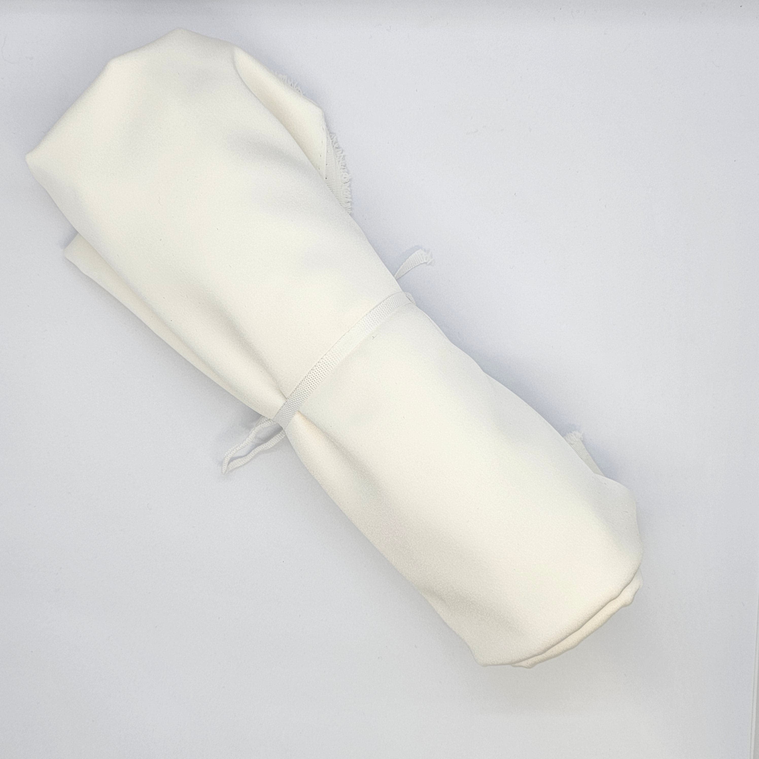 Remnant Stretch Polyester Satin Ivory