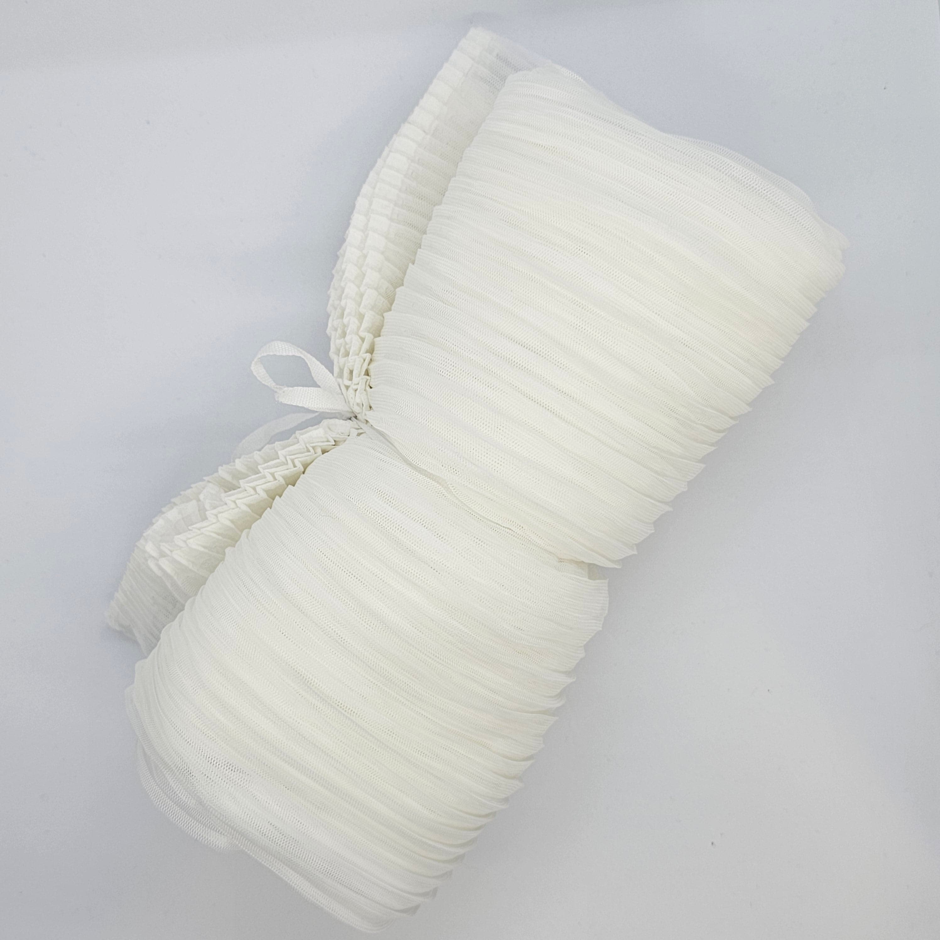 Remnant Pleated Tulle - Ivory