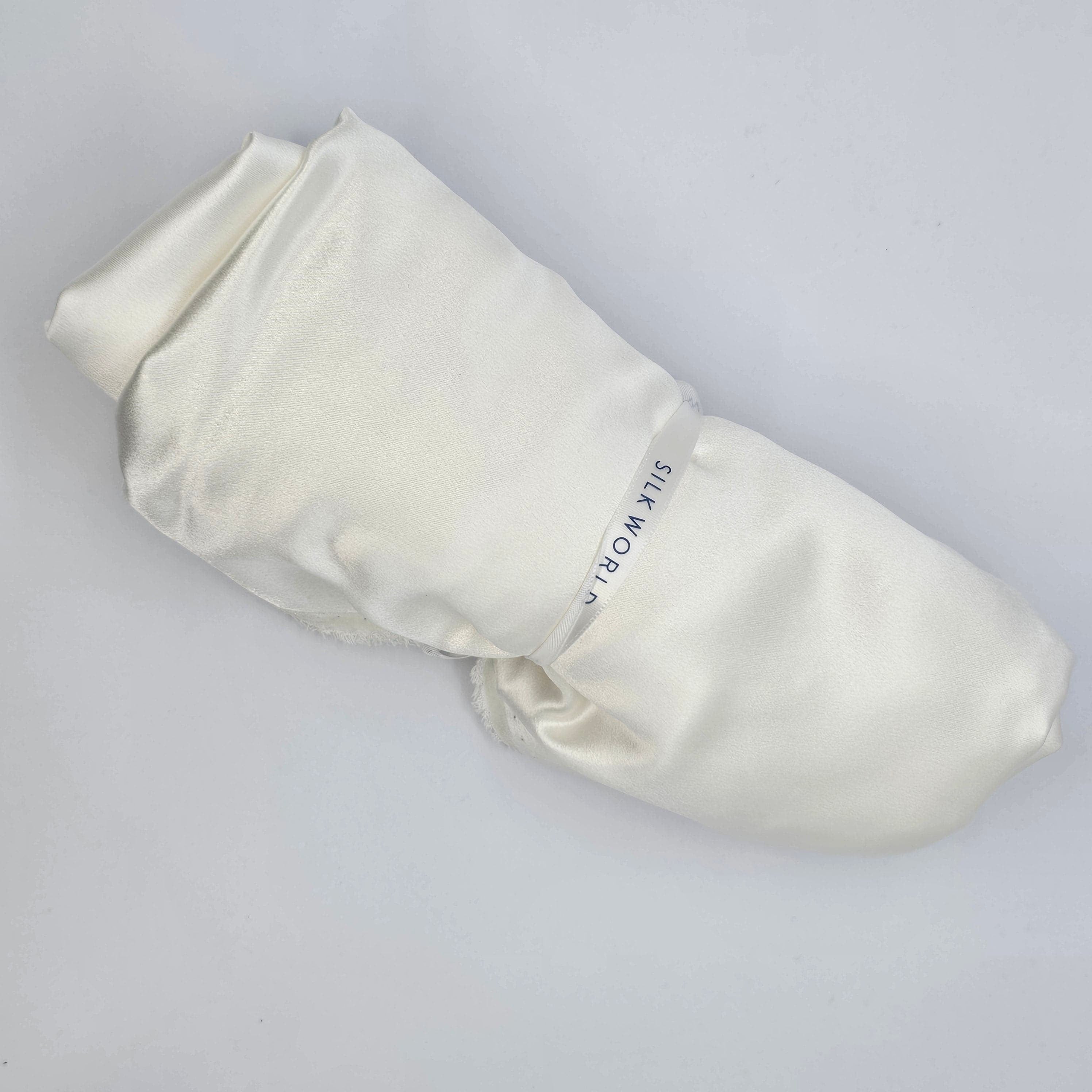Ivory Remnant Crepe Satin