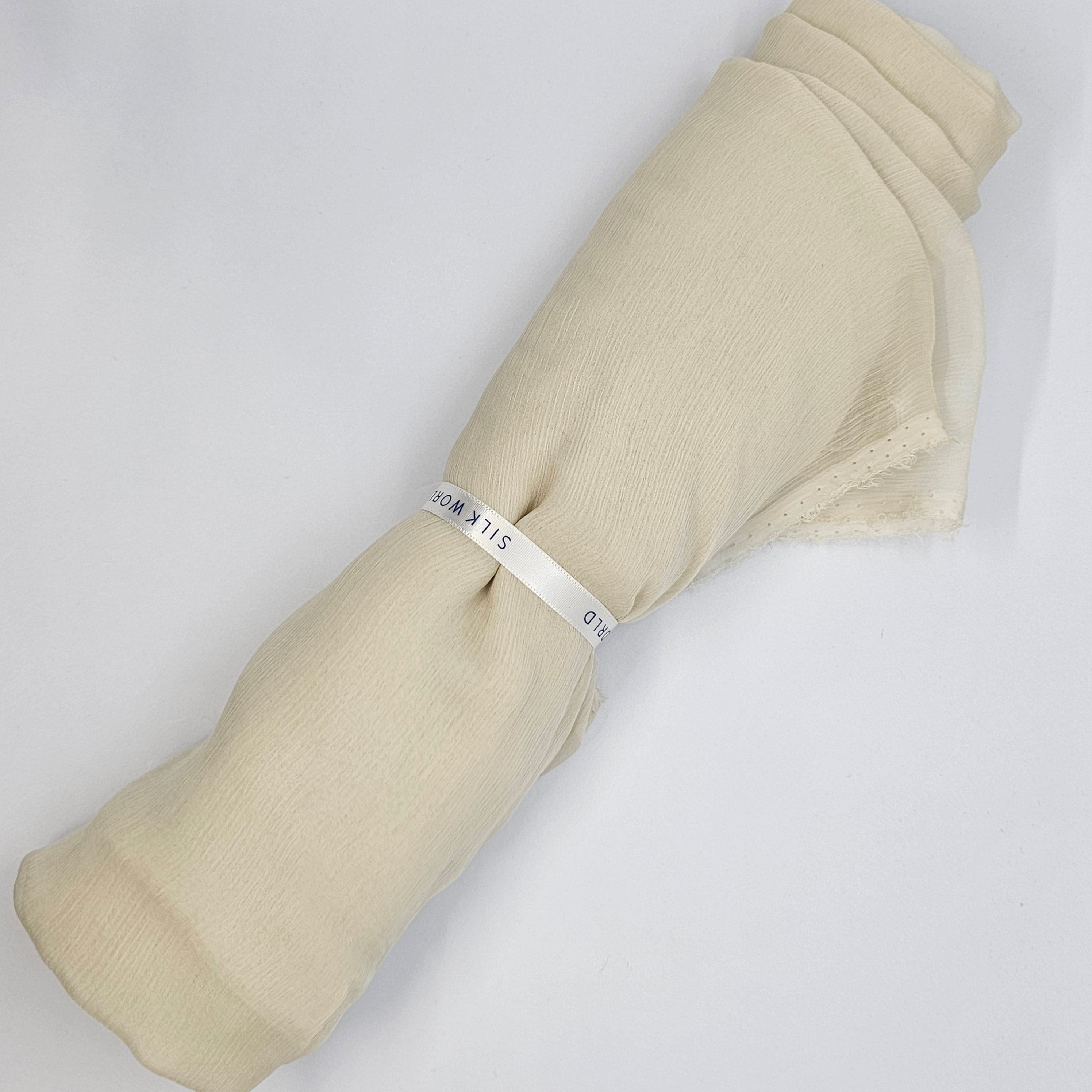 Remnant Crinkle Chiffon - Oyster