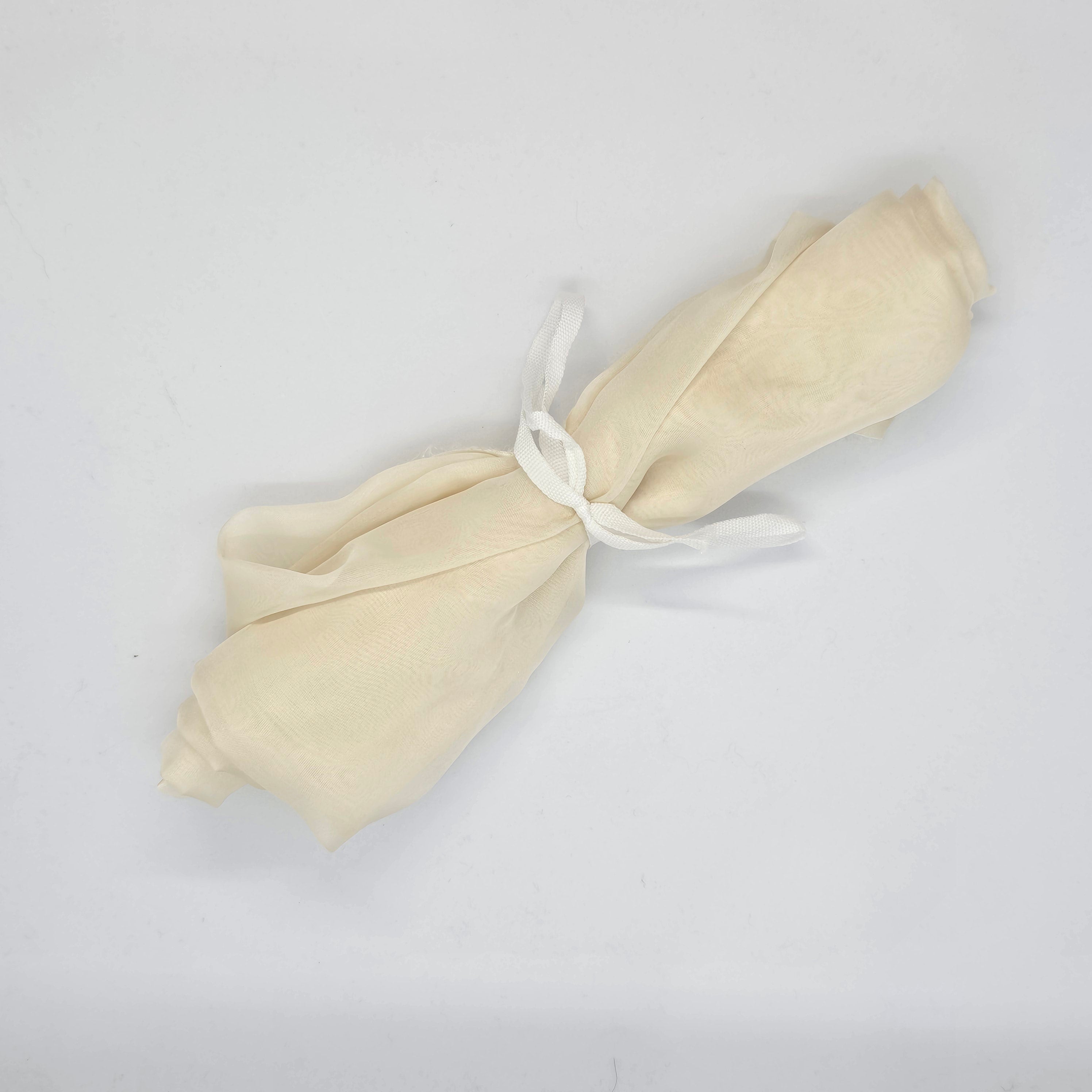 Remnant Satin Chiffon - Cream