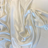 Ivory Silk Satin 25mm — a medium-heavy weight silk satin with a lustrous finish, 100% mulberry silk