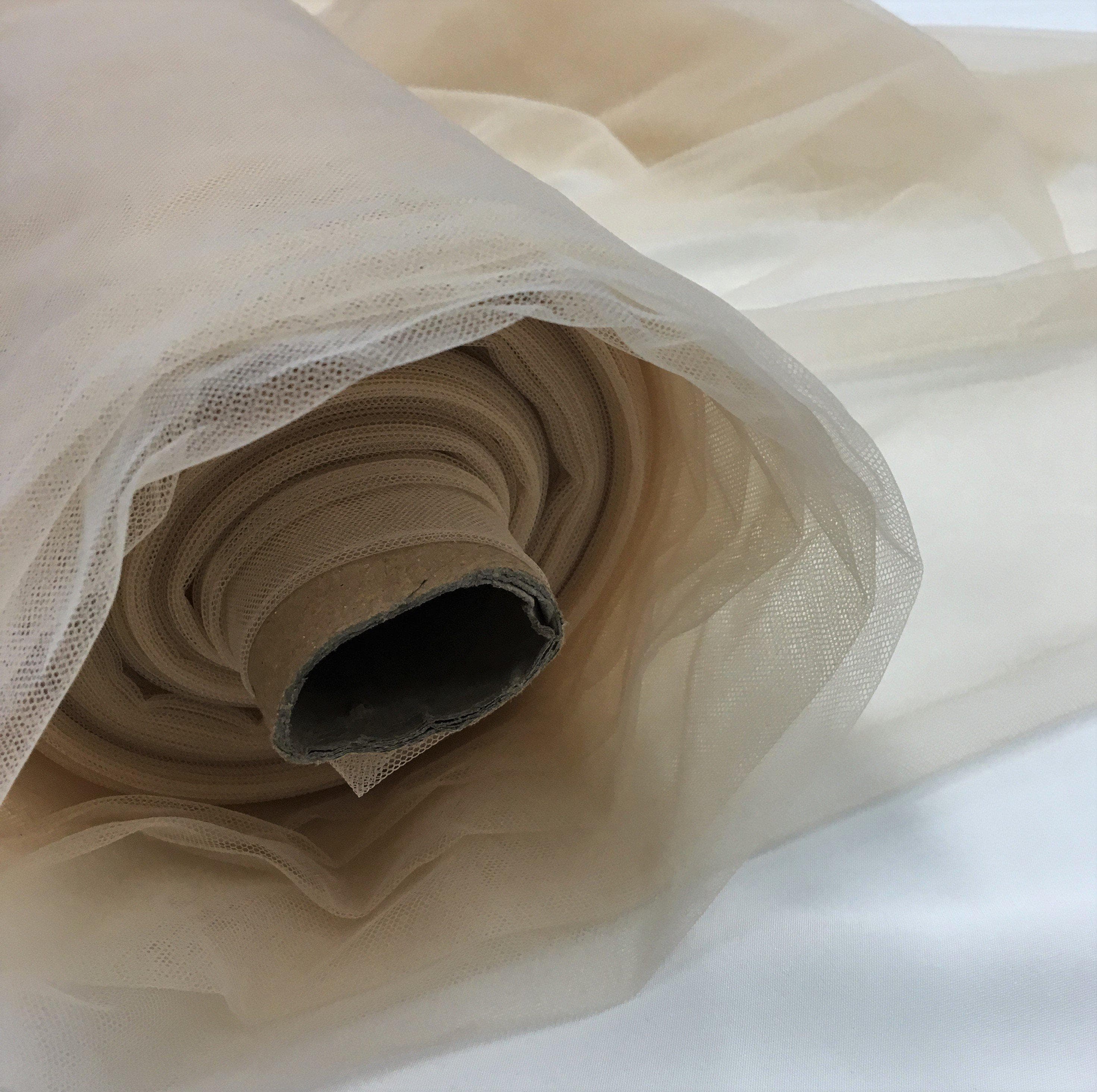 Nude 2D Tulle — lightweight and soft, 100% nylon, 300cm wide