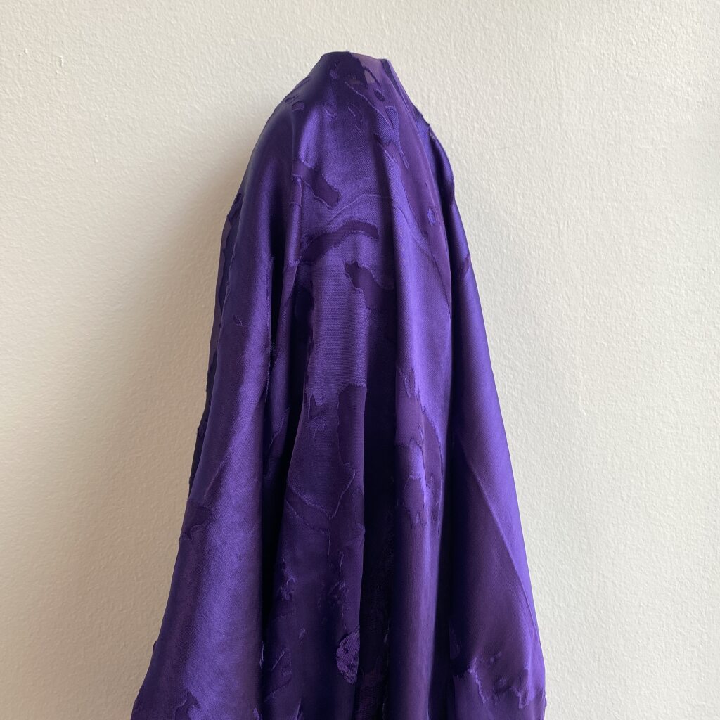 Printed Silk Devore - Purple (108cm)