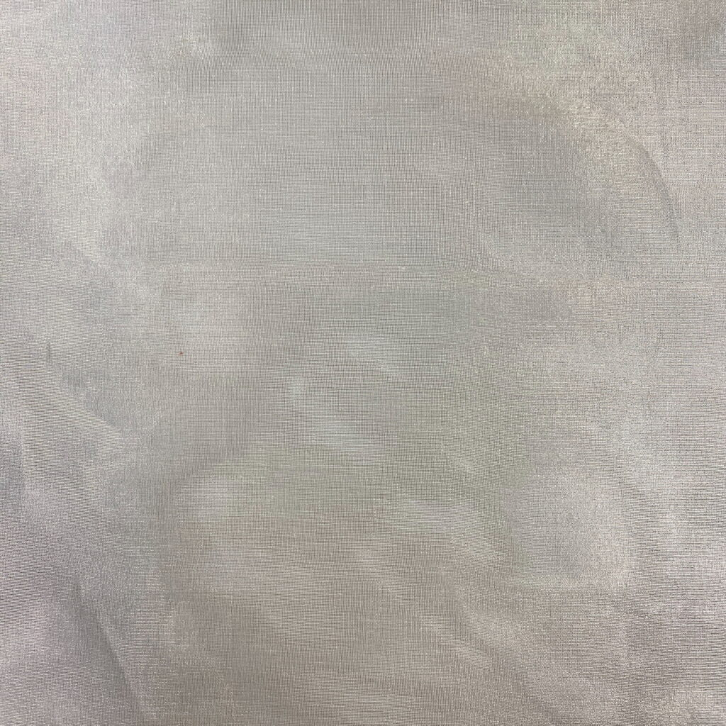 Silver Tissue Organza — a very fine, lightweight sheer organza, 110cm wide