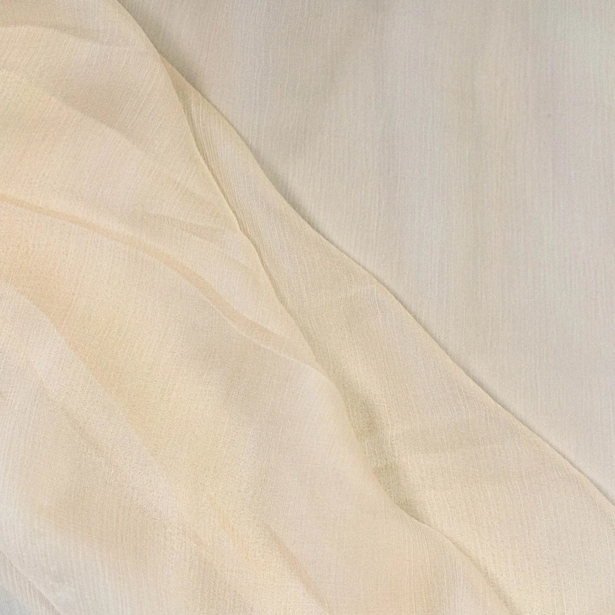 Crinkle Silk Chiffon - Cream