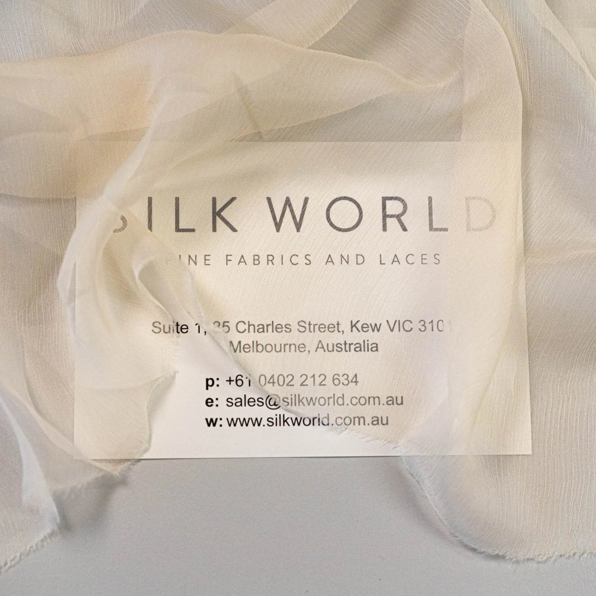 Crinkle Silk Chiffon - Cream