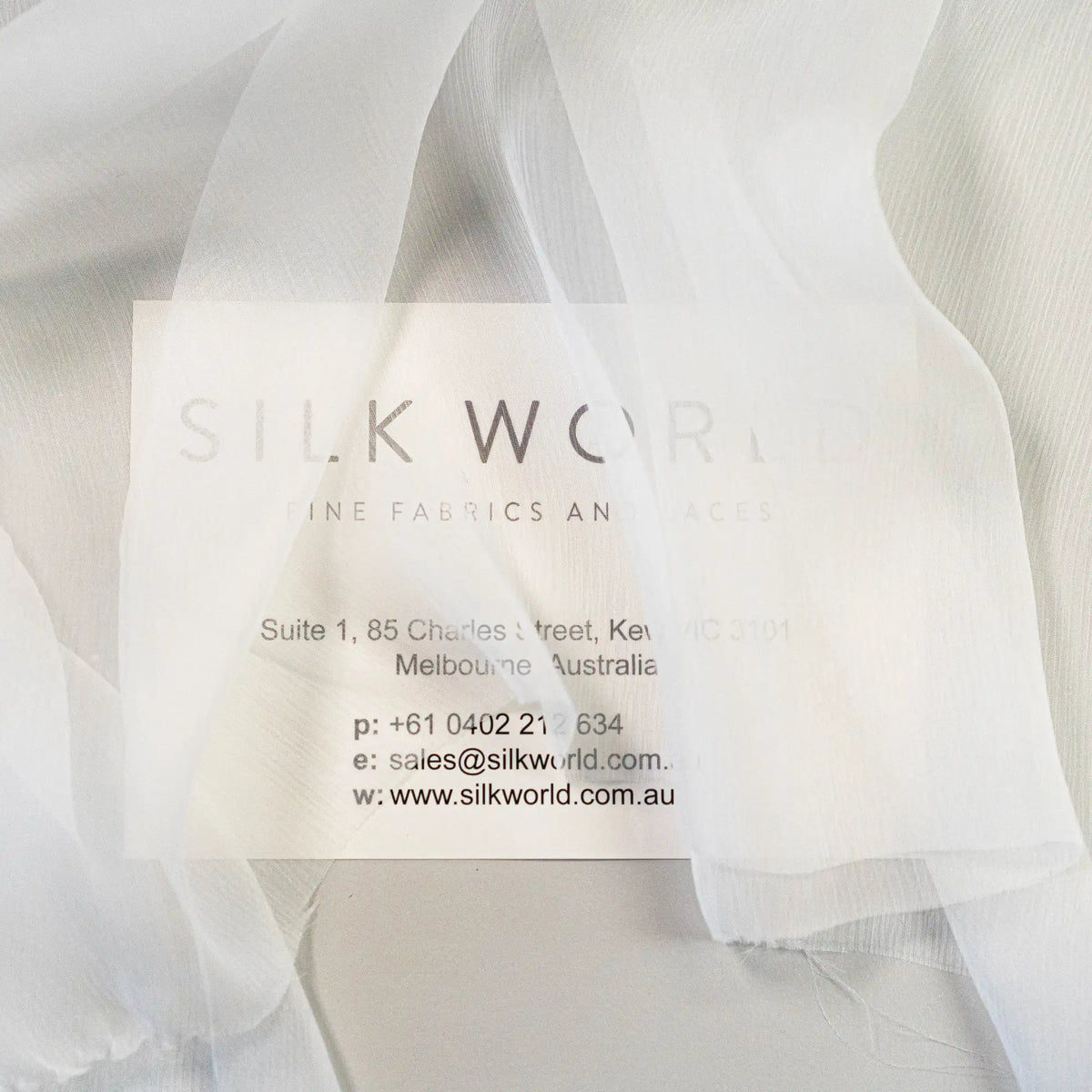Crinkle Silk Chiffon - Ivory