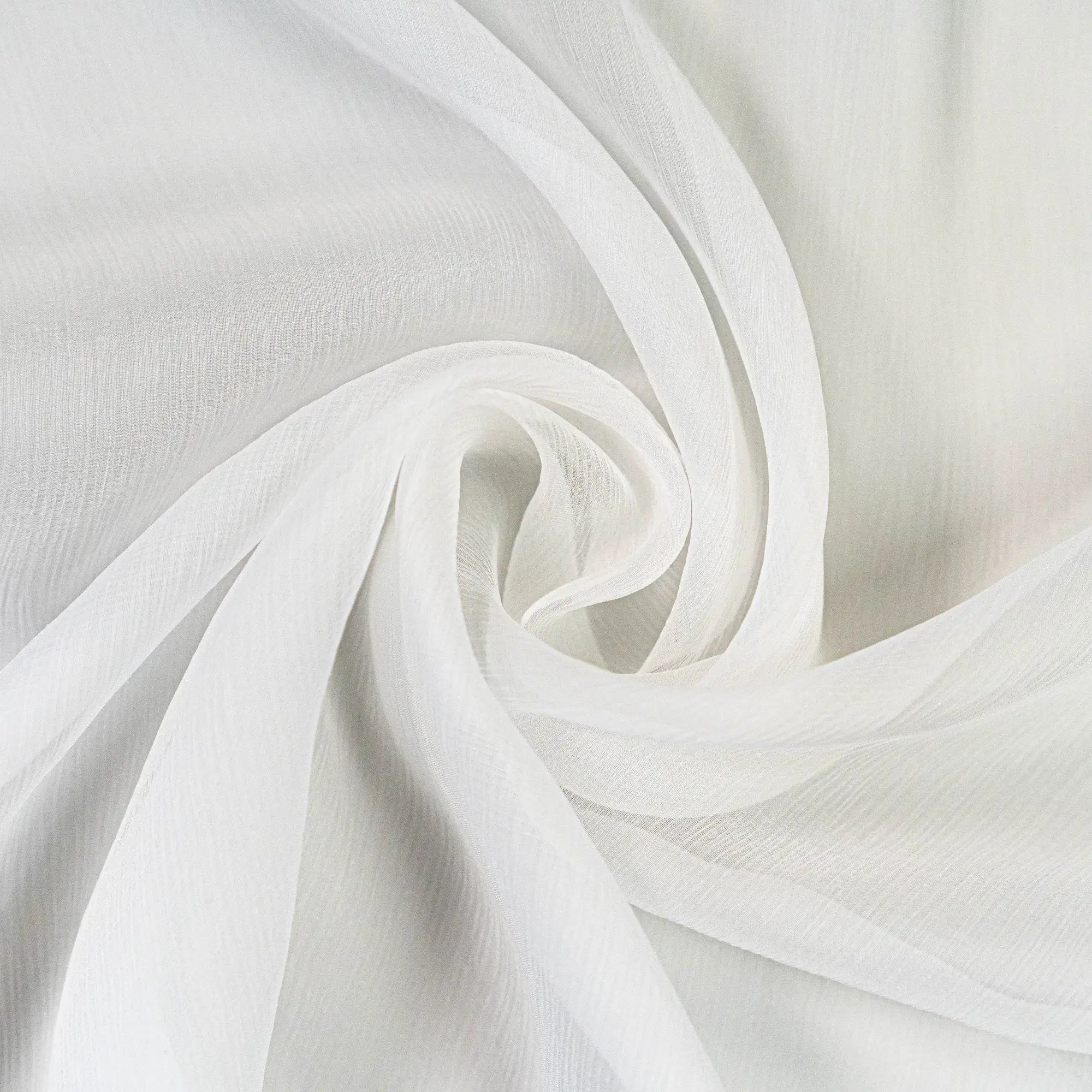 Crinkle Silk Chiffon - Ivory