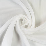 Ivory Crinkle Chiffon — a lightweight, sheer silk chiffon with a crinkled texture, 100% silk, 137cm wide