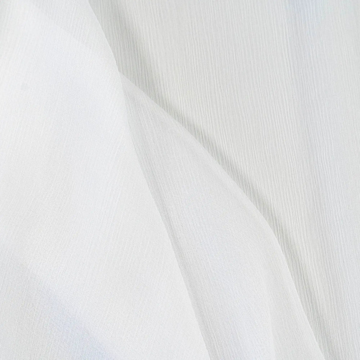 Crinkle Silk Chiffon - White