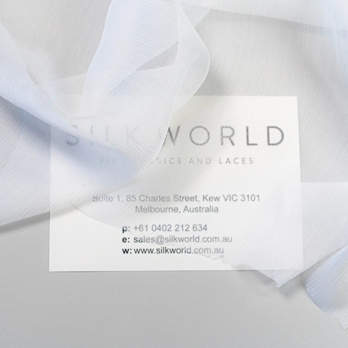 Crinkle Silk Chiffon - White