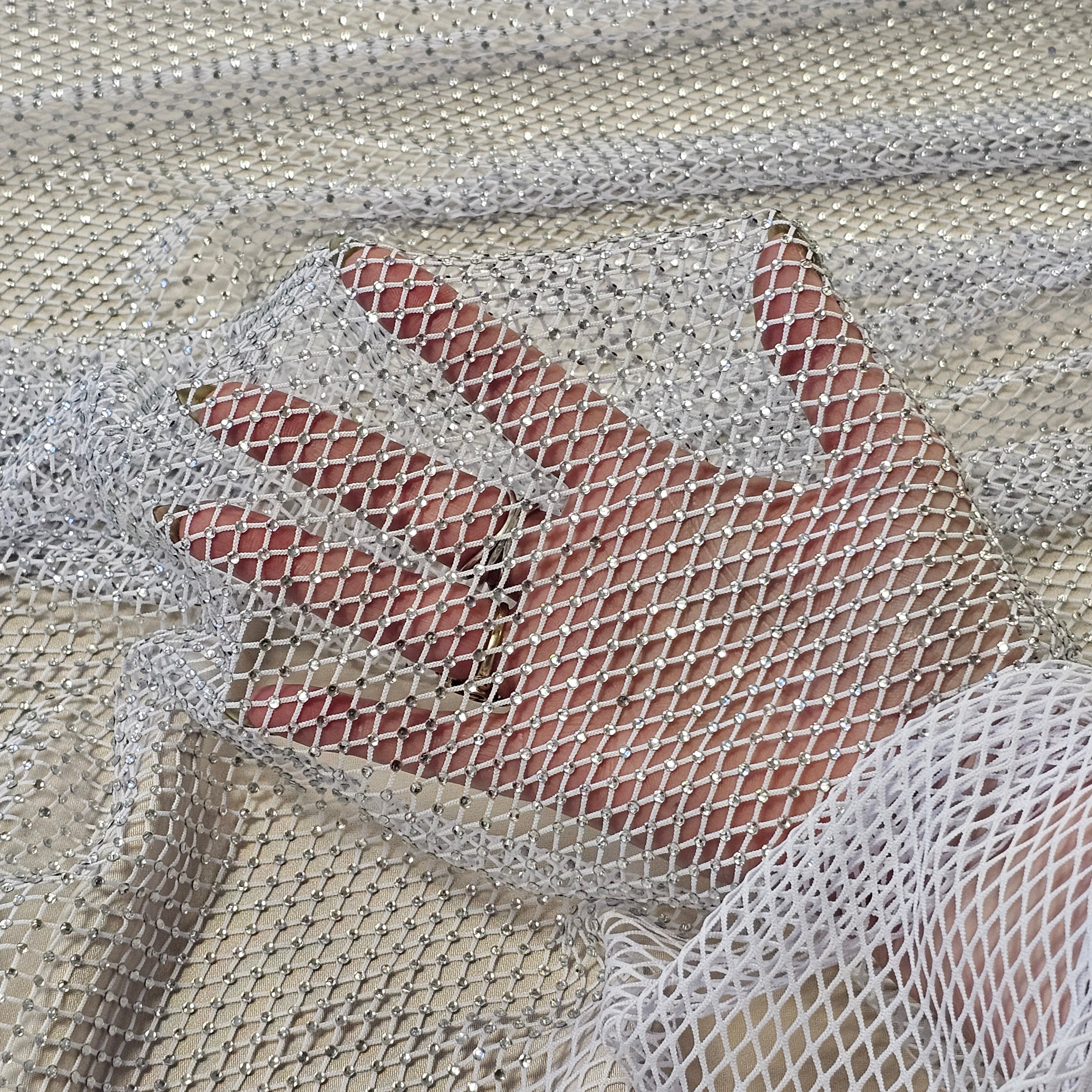 Diamante Mesh Optic Silver