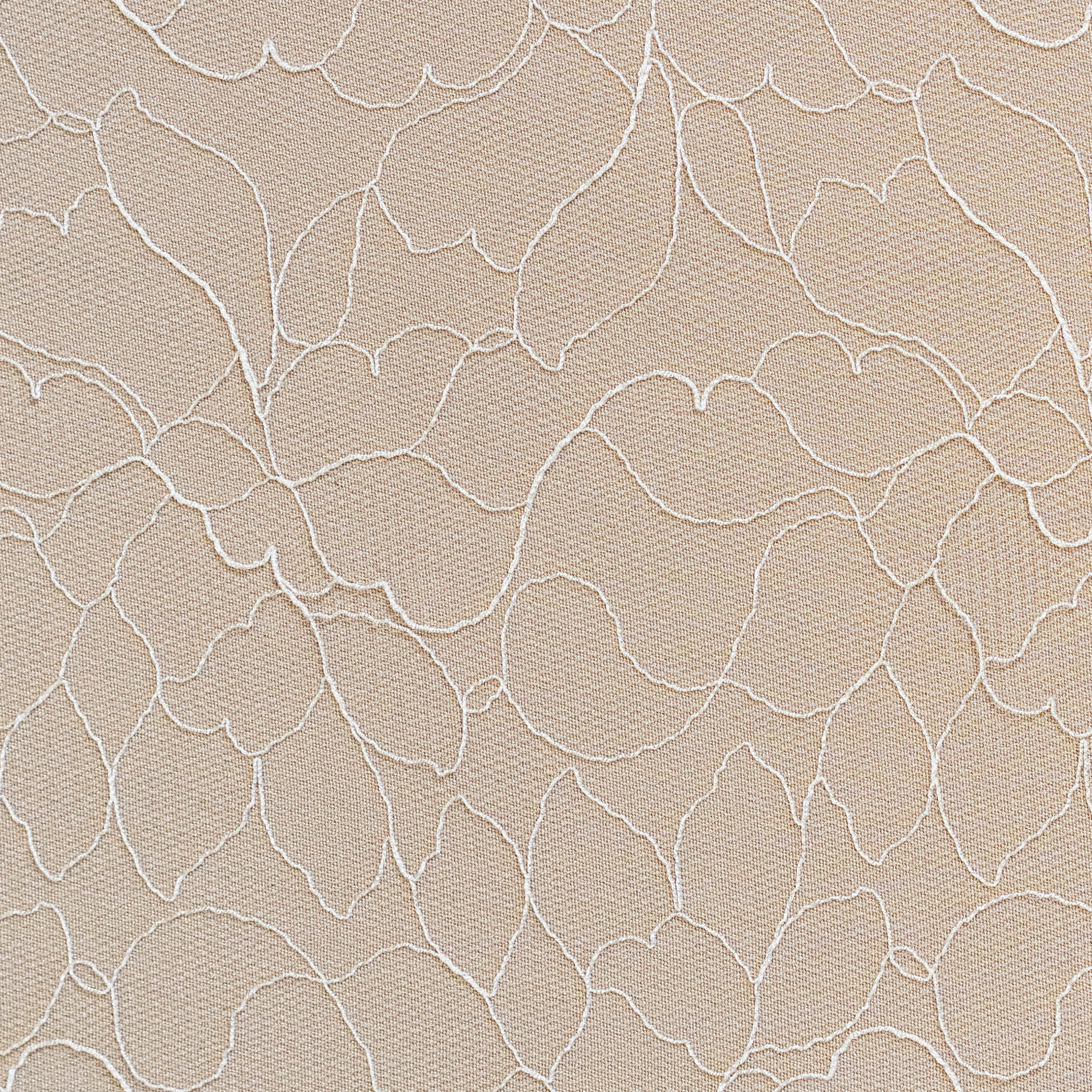 Ivory Fine Floral Lace — featuring floral motifs and an abstract design, in nylon, 150cm wide