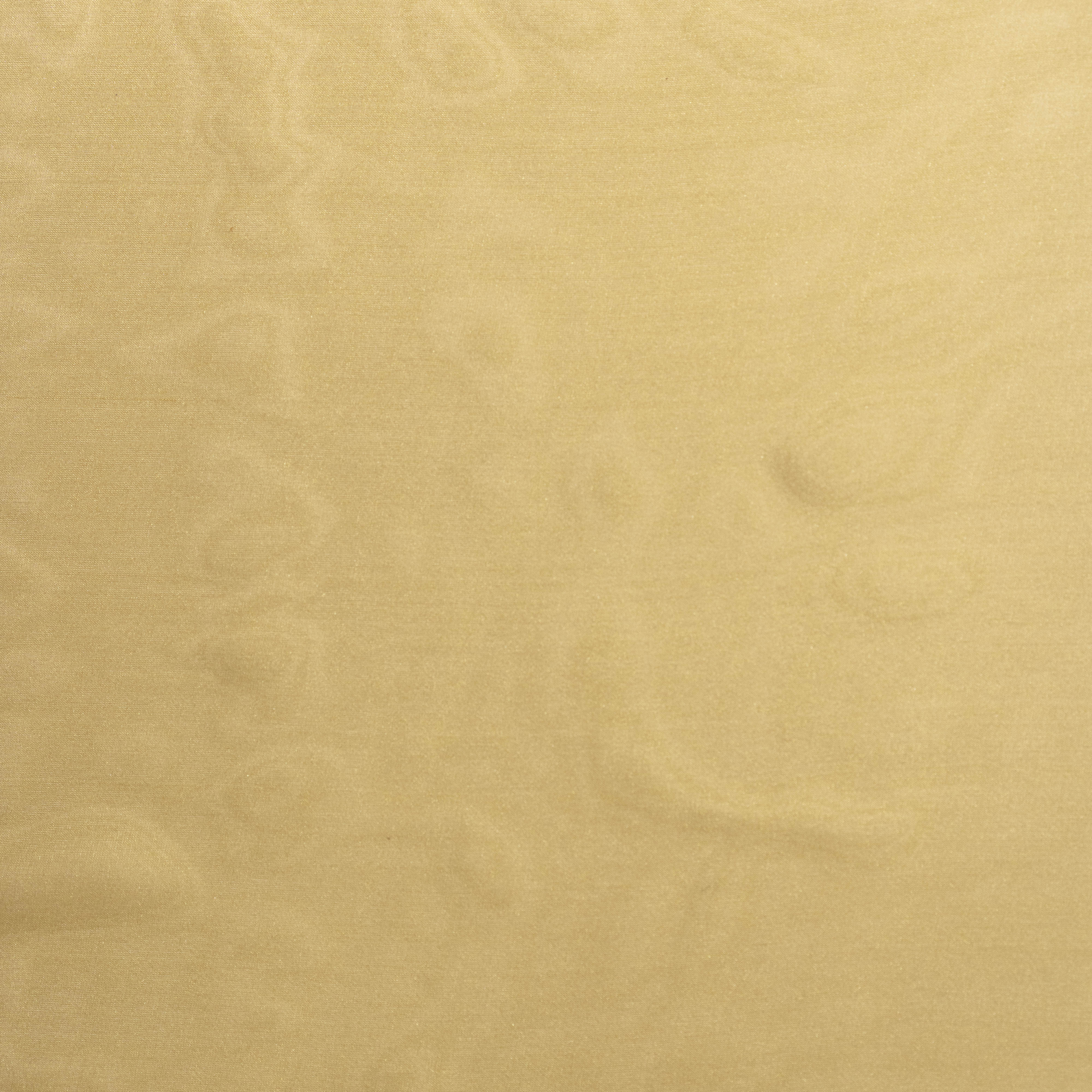 Gold Satin Chiffon — lightweight and sheer with a fluid, airy drape and a smooth satin luster finish, 100% mulberry silk, 140cm wide