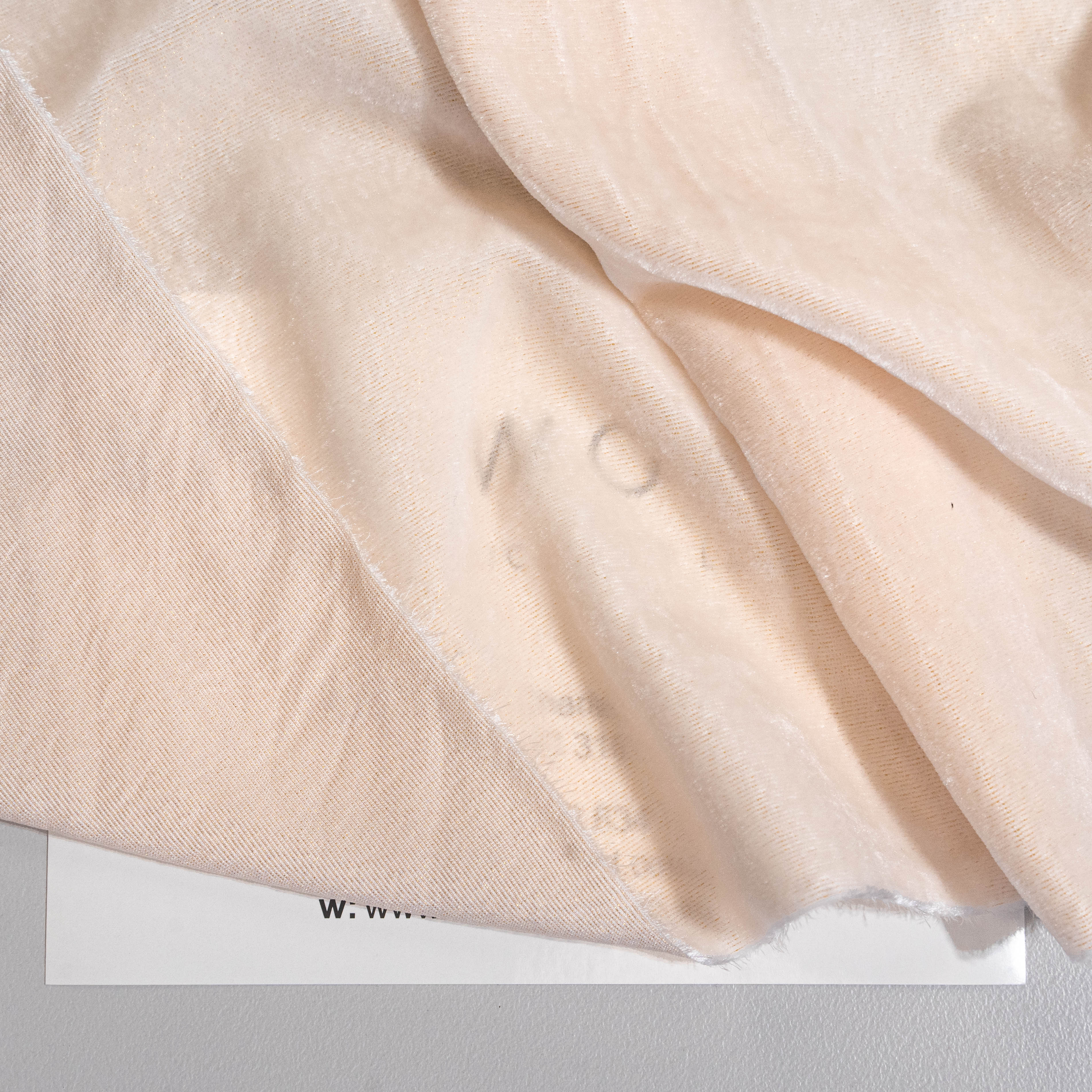 Champagne Metallic Silk Velvet