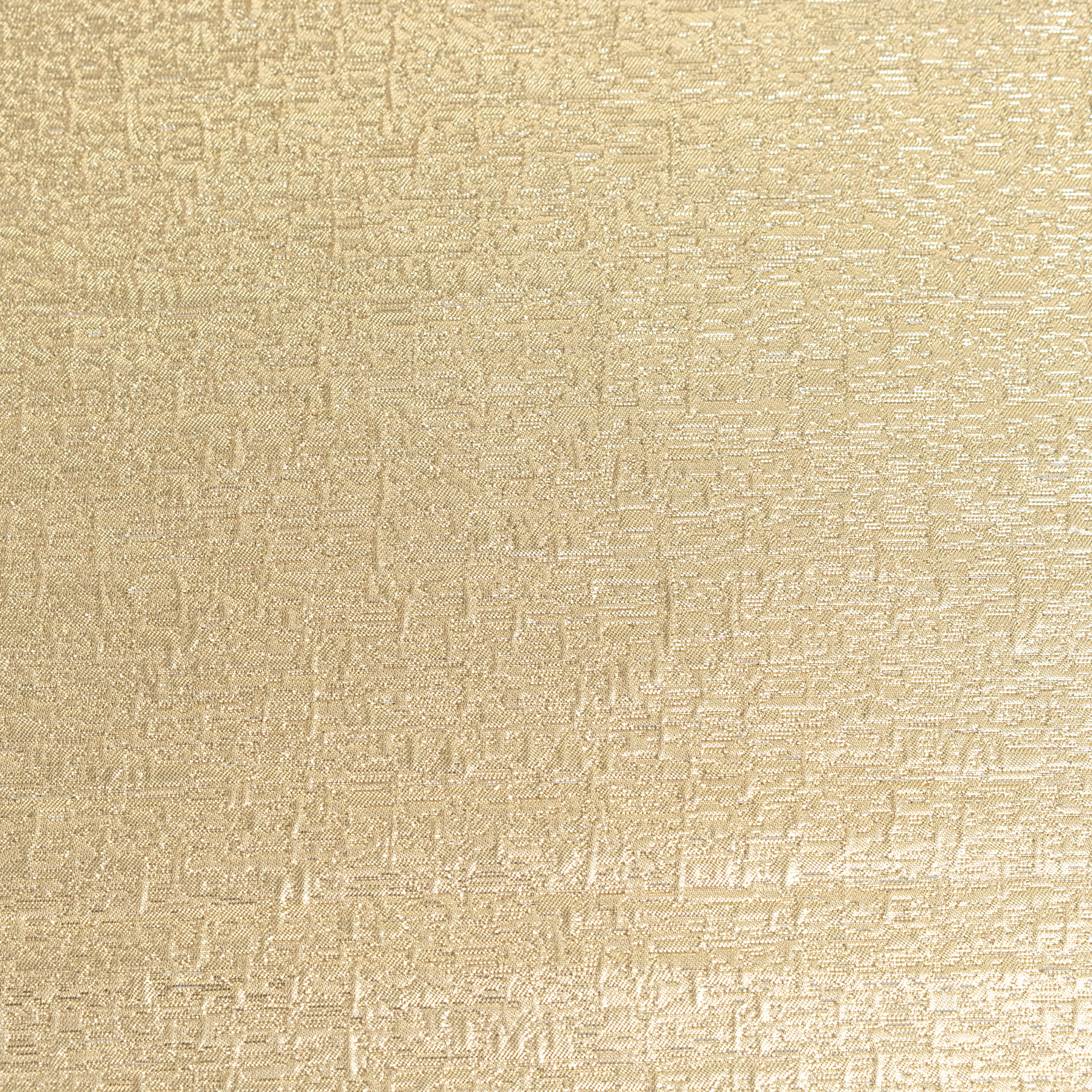 Jewel Gold Metallic Jacquard — featuring a woven metallic jacquard design with a soft feel and stiff drape, 140cm wide