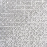 White Lattice Embroidered Tulle — featuring hand-beading and sequins, 50% nylon 50% rayon, 130cm wide
