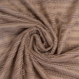 Skin Spot Stripe Embroidered Tulle — featuring scalloped edges, 50% nylon 50% rayon, 130cm wide