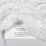 Off White Elastic Crushed Tulle — featuring a crushed texture, 100% nylon, 50cm wide