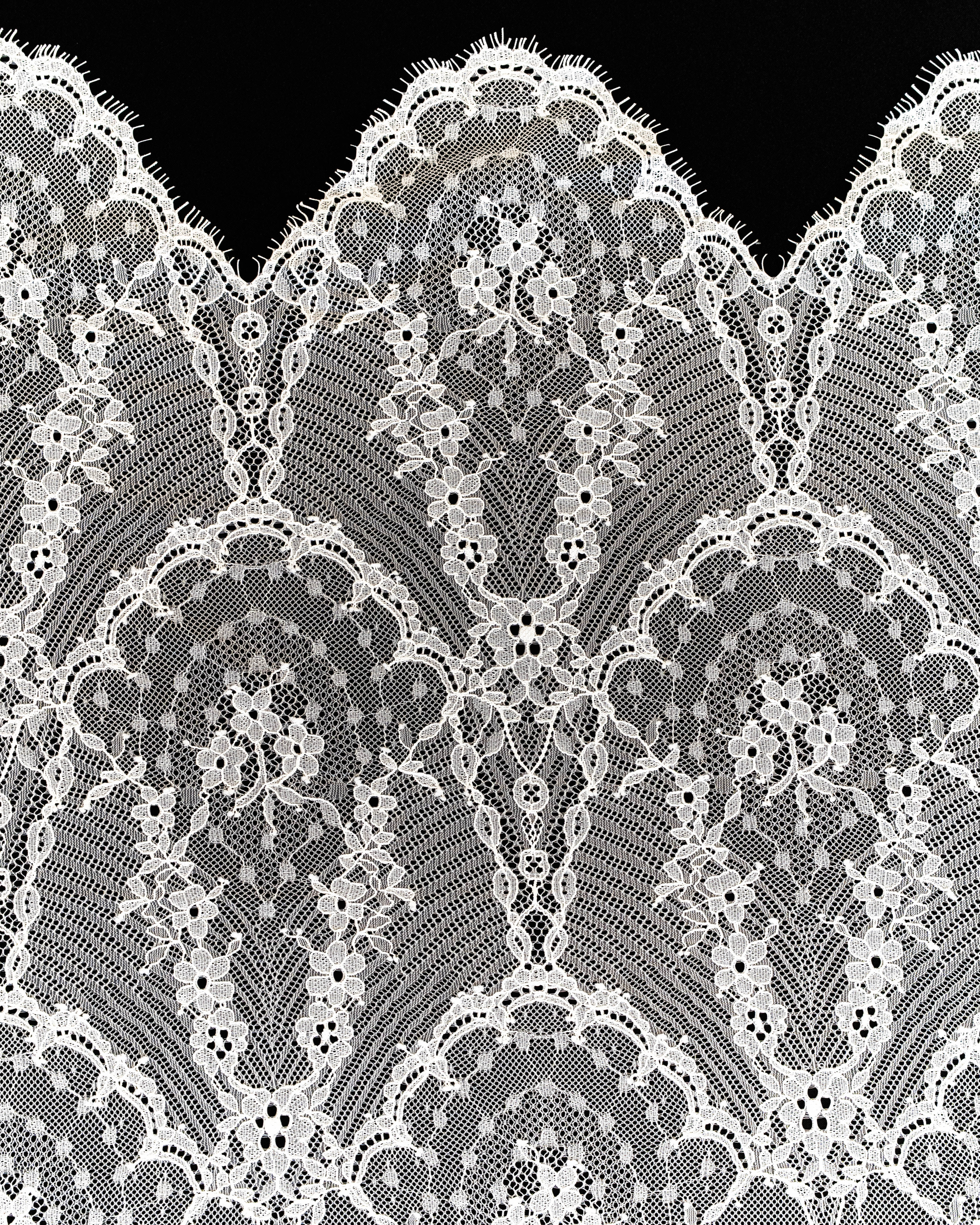 Cascading Arch Chantilly Lace (1679) - S. Ivory