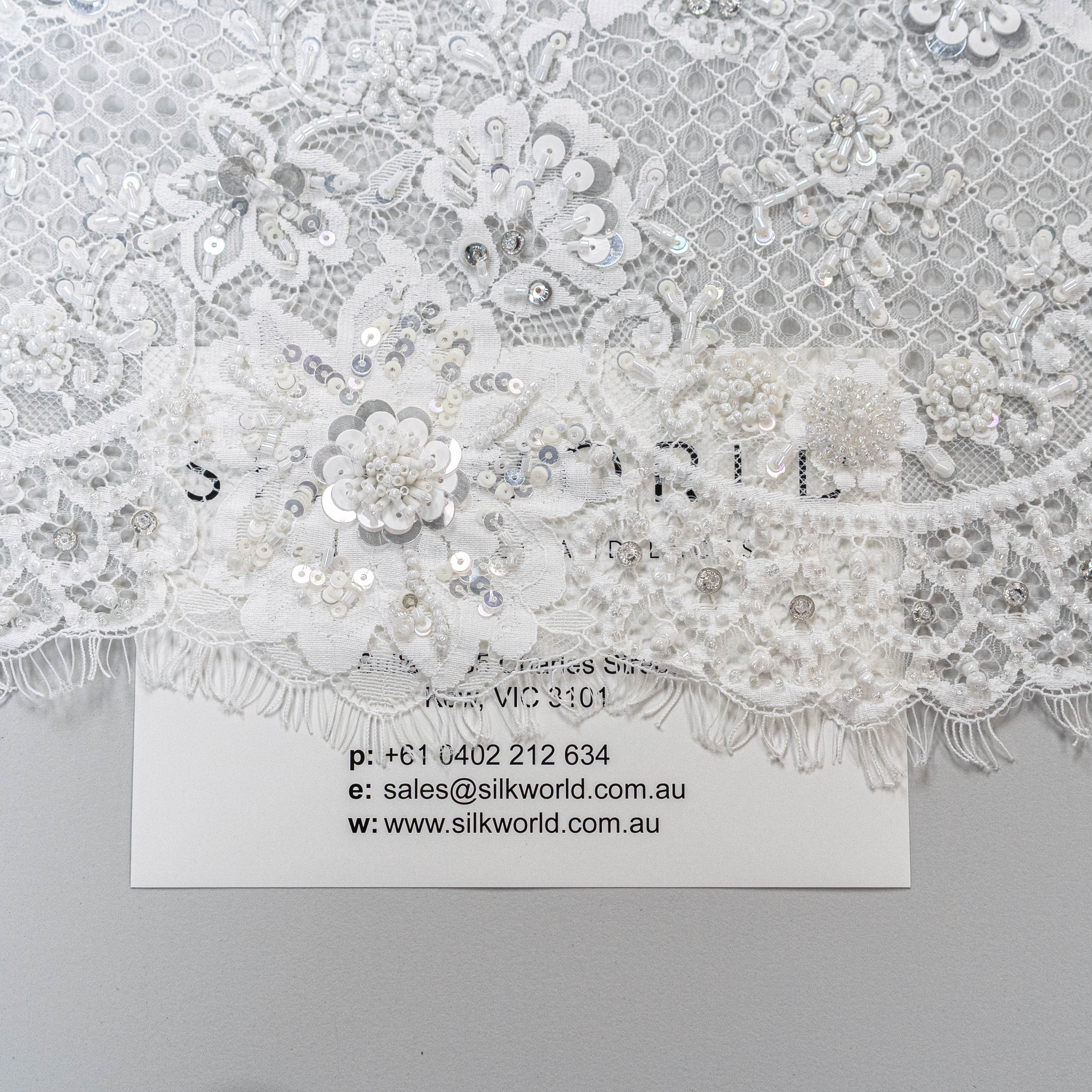 Blooming Beaded Floral Lace (1660BD) - Ivory