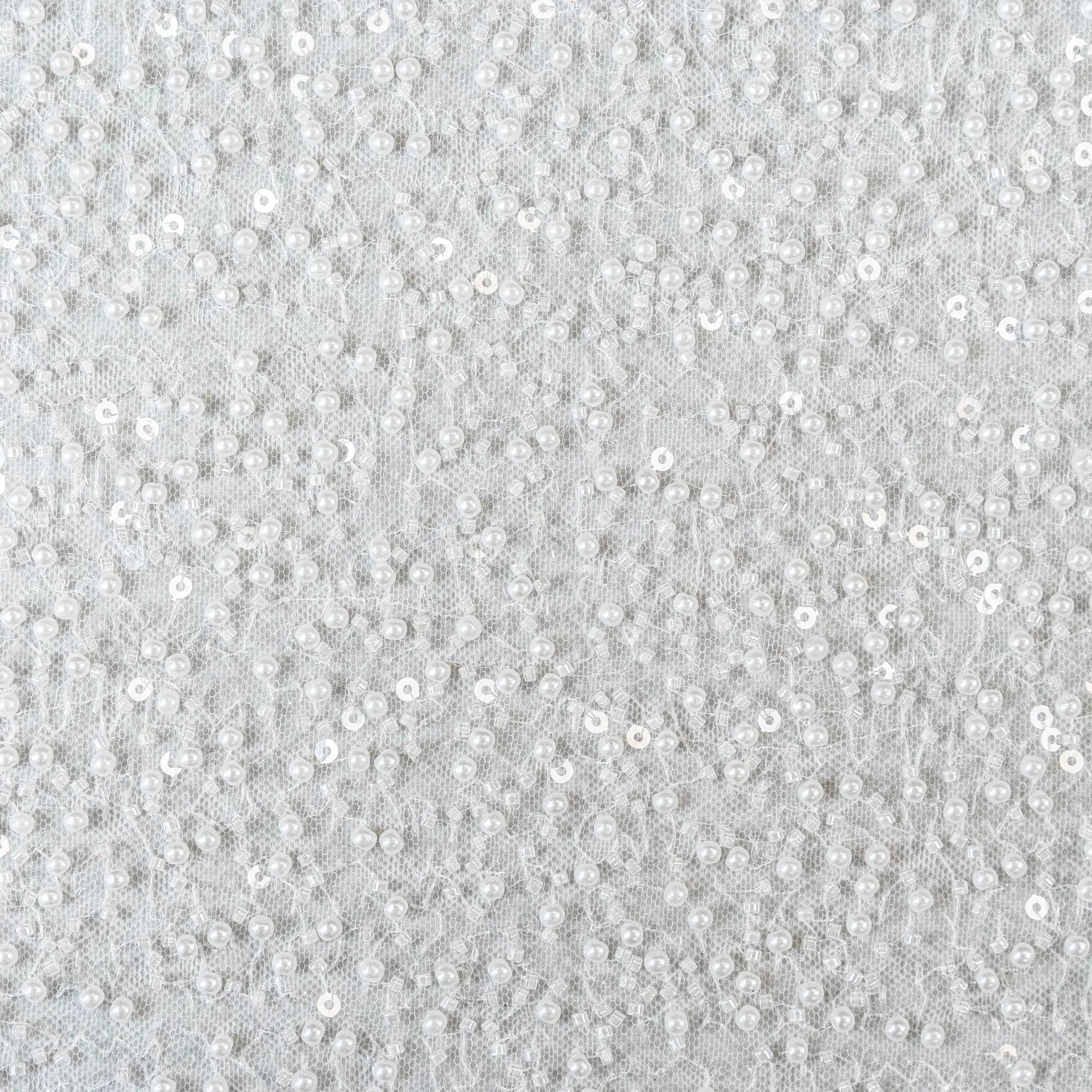 Pearl Embellished Tulle (LV13503) - Ivory