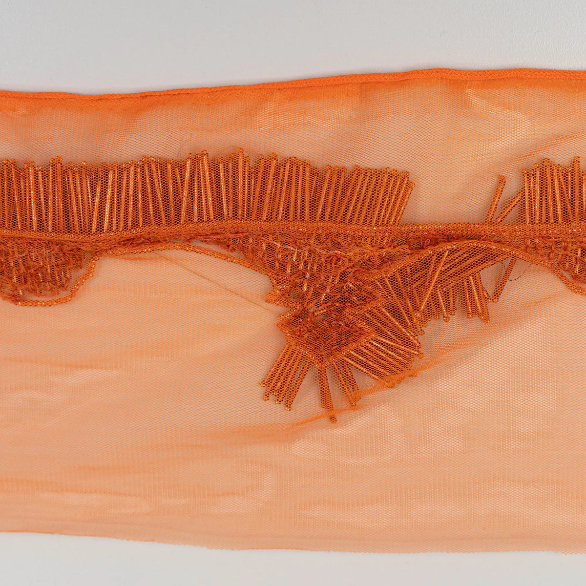 Bugle Beaded Fringe Trim (K23897) - Burnt Orange