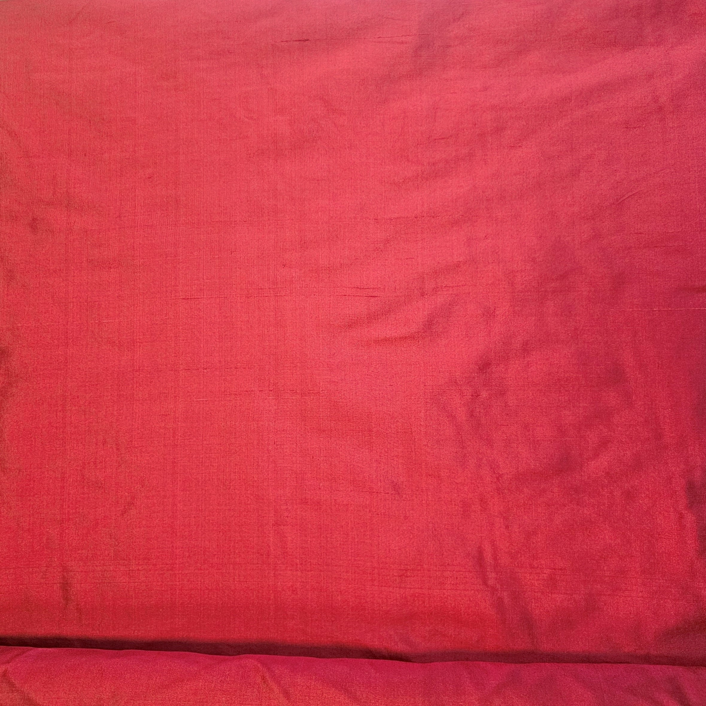 Maroon Silk Dupion — mid-weight and crisp with a lightly slubbed texture, 100% silk, 137cm wide