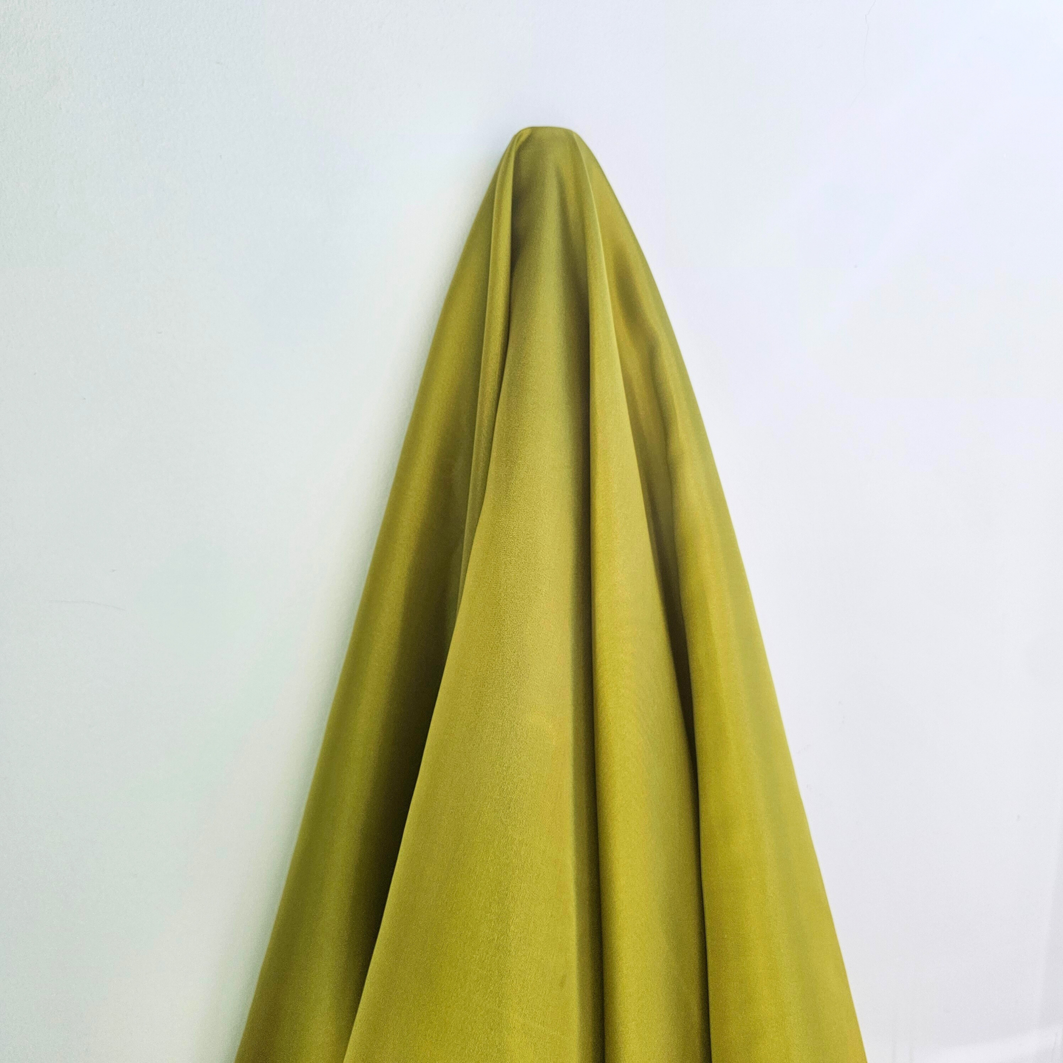 Citron Habotai — soft with a light, airy drape and a smooth satin finish, 100% mulberry silk, 140cm wide