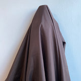 Dark Chocolate Habotai — soft with a light, airy drape and a smooth satin finish, 100% mulberry silk, 140cm wide