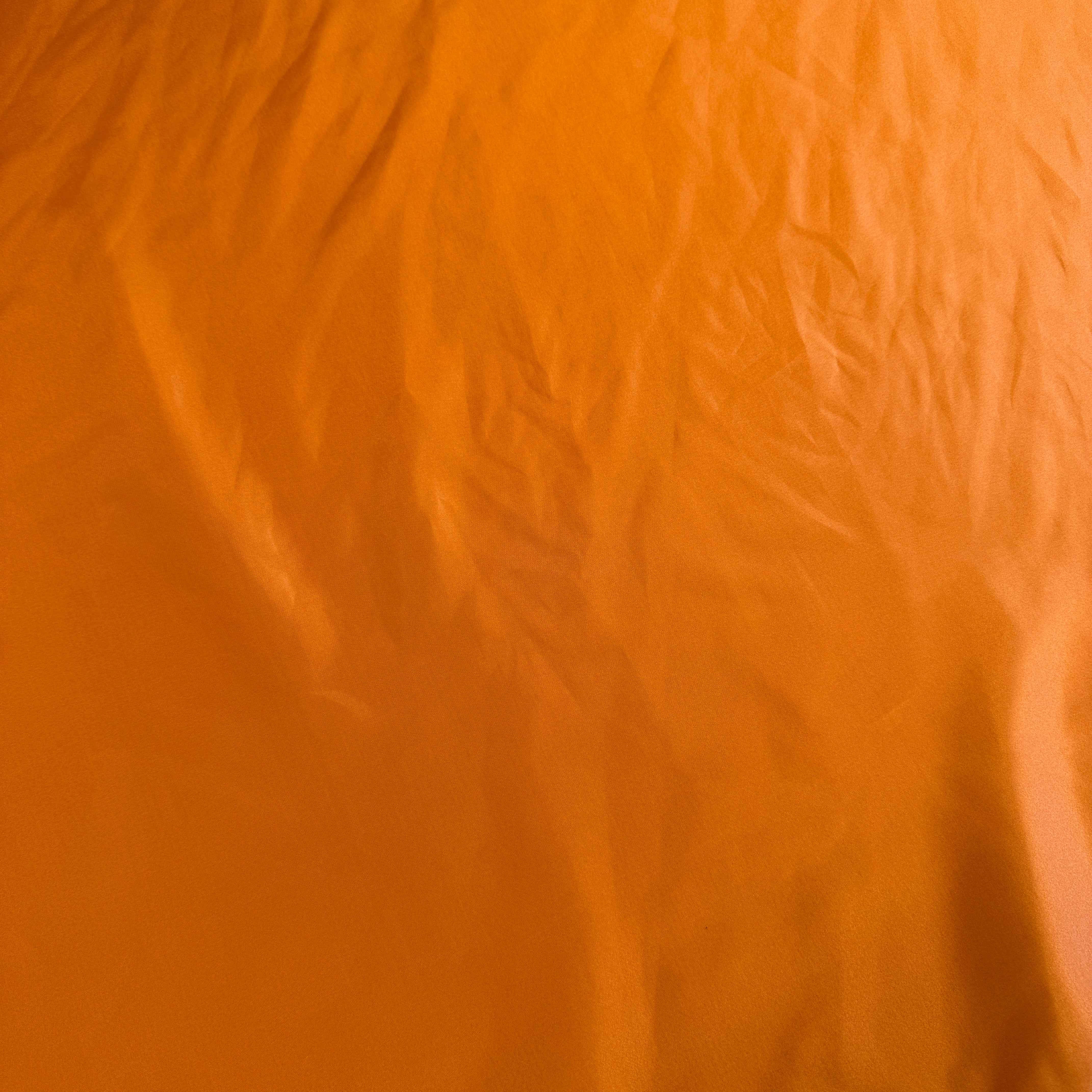Burnt Orange Habotai — soft with a light, airy drape and a smooth satin finish, 100% mulberry silk, 140cm wide