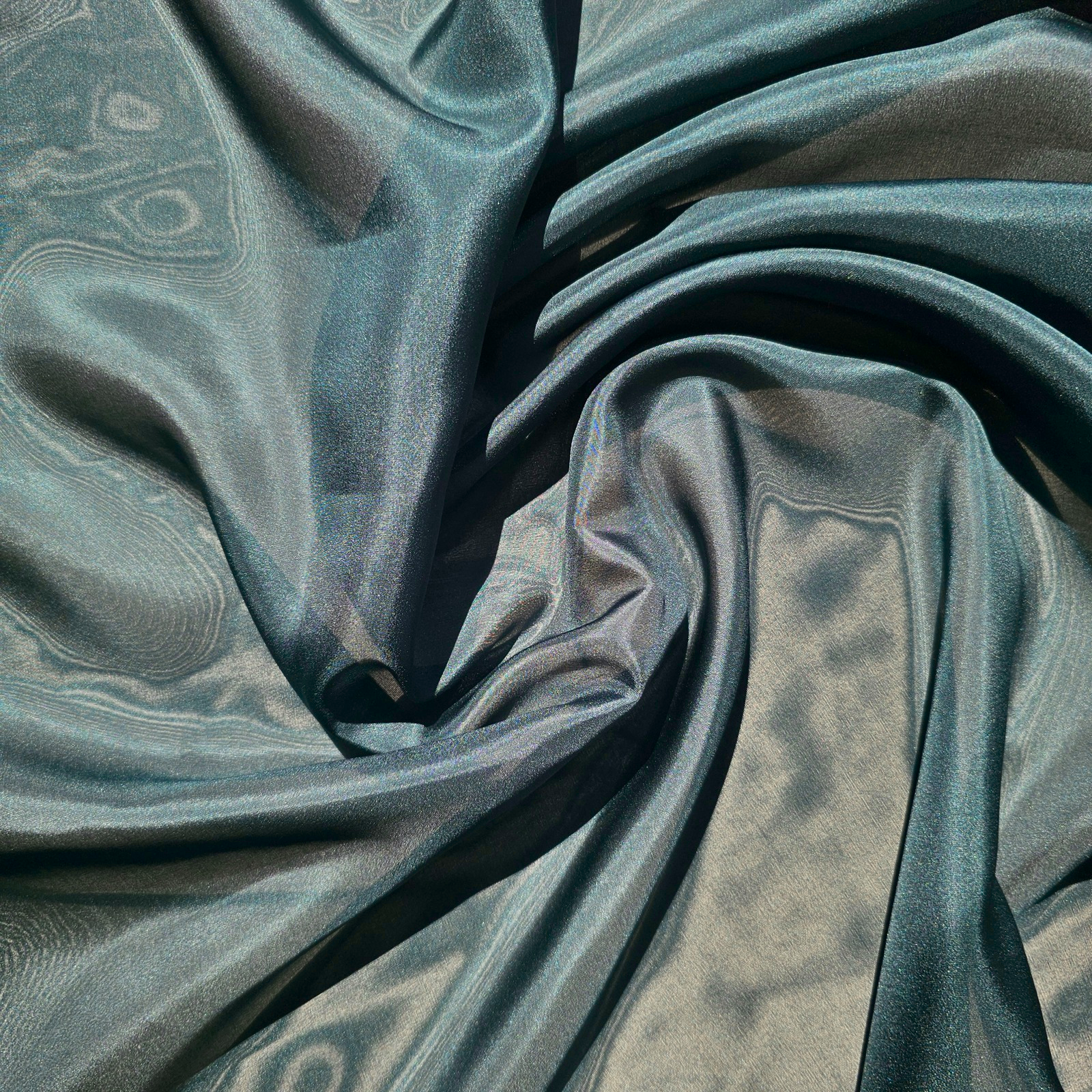 Ocean Habotai — soft with a light, airy drape and a smooth satin finish, 100% mulberry silk, 140cm wide