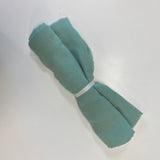 Sage Satin Chiffon — lightweight and sheer with a fluid, airy drape and a smooth satin luster finish, 100% mulberry silk, 140cm wide