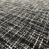 Remnant Italian Wool Blend Boucle - Black / White / Navy