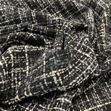 Italian Wool Blend Boucle - Black / White