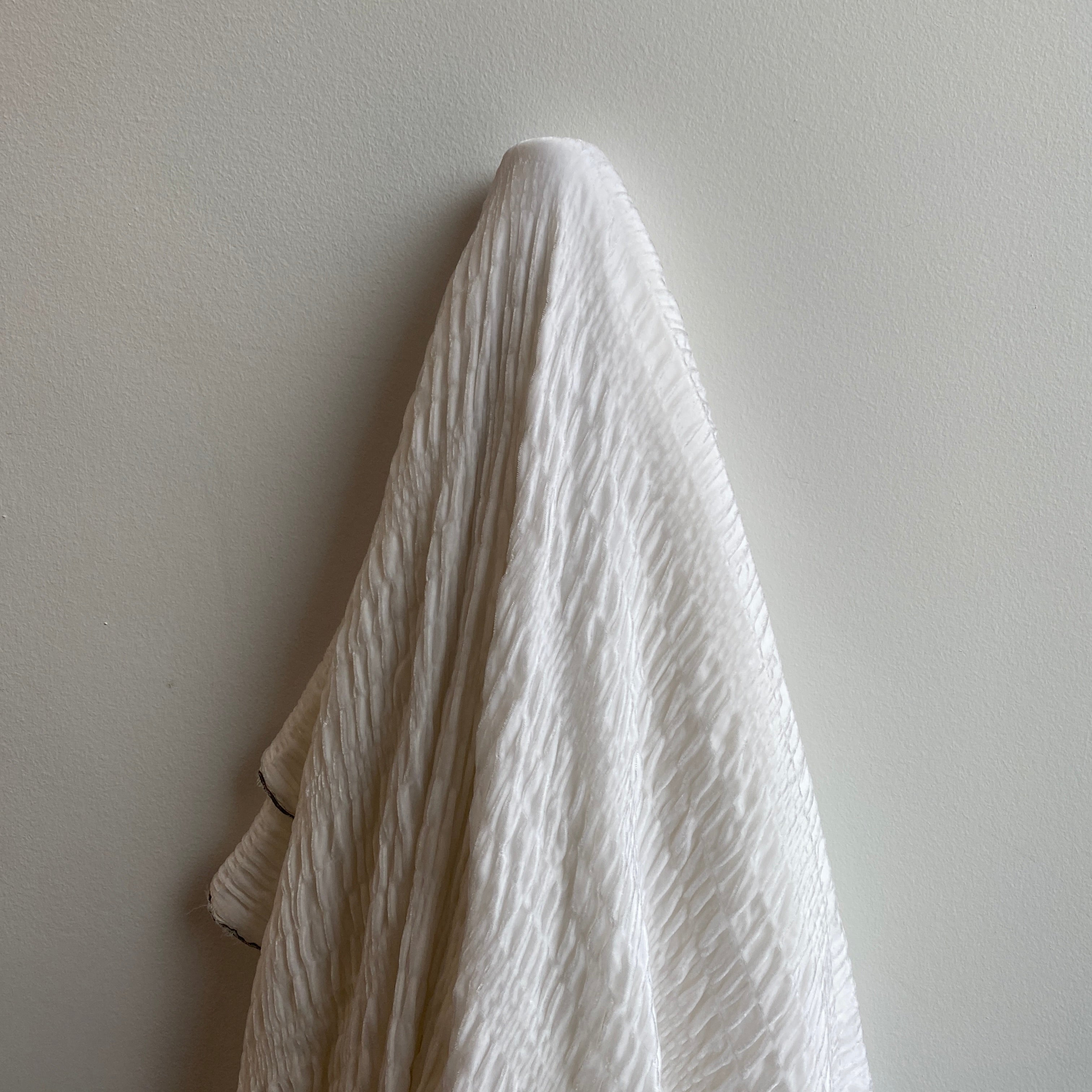 Ruched Velvet - Ivory